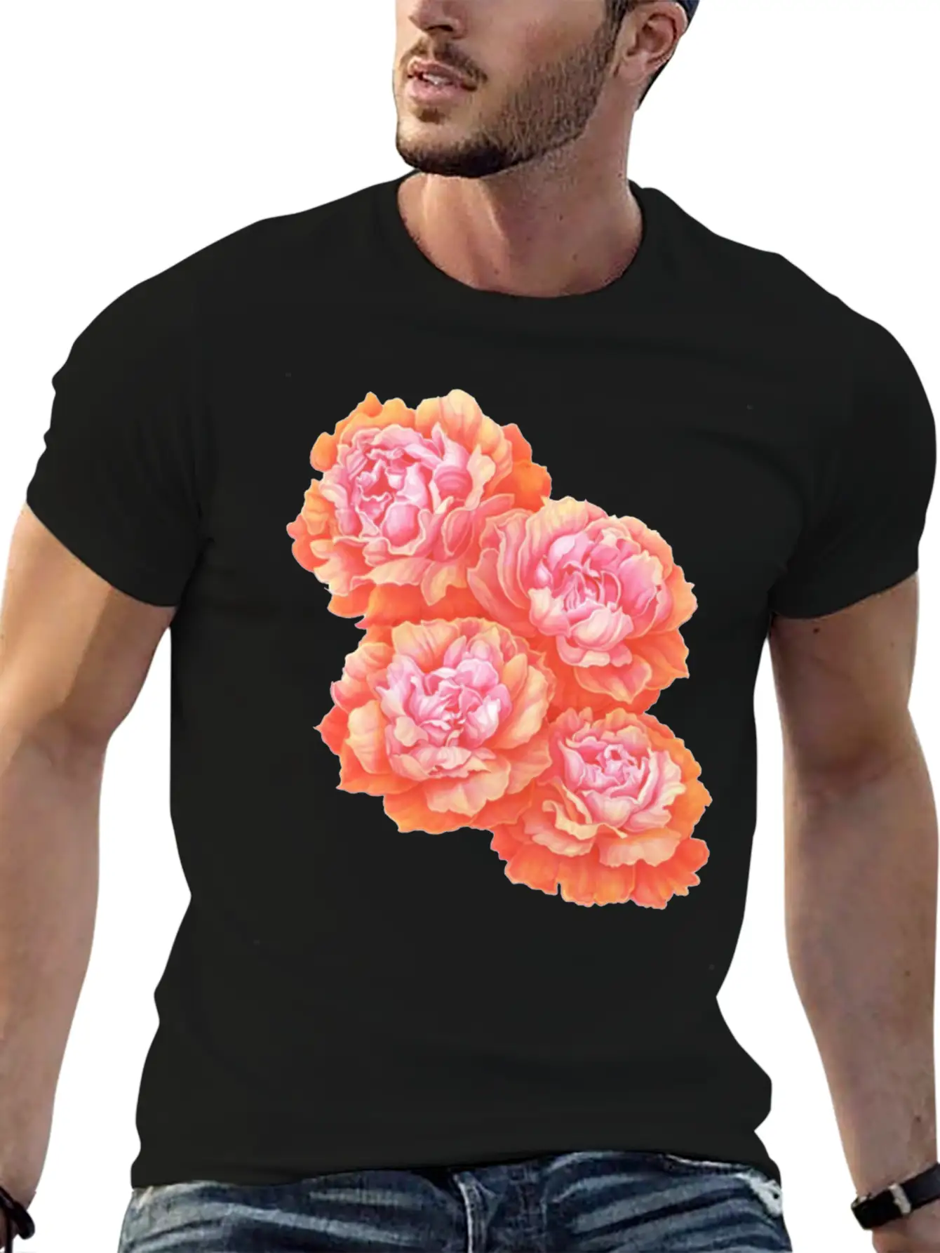 Pink Rose Love Basic Graphic T-Shirt – Daily Comfort In Soft Cotton