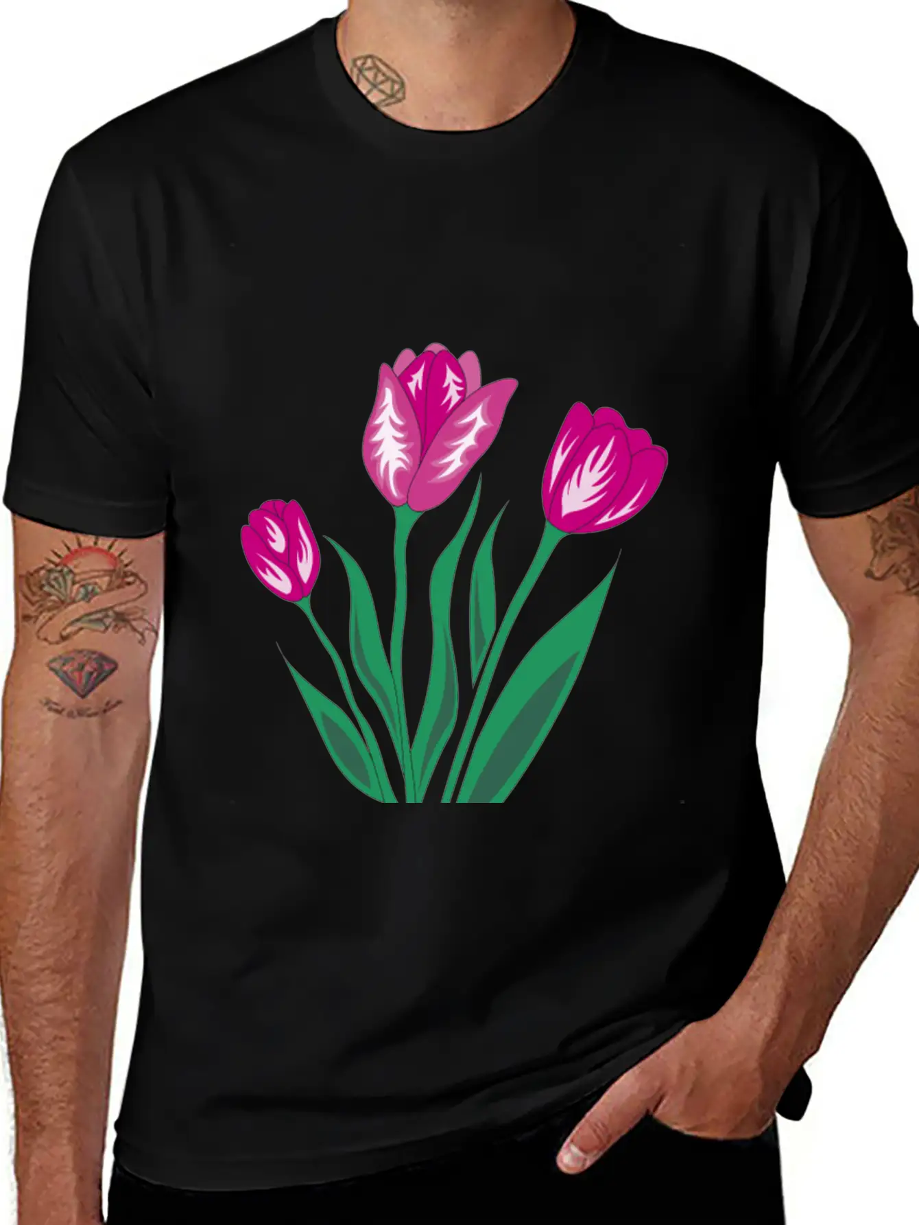 Pink Tulip Relaxed Everyday Tee – Lightweight And Durable Cotton