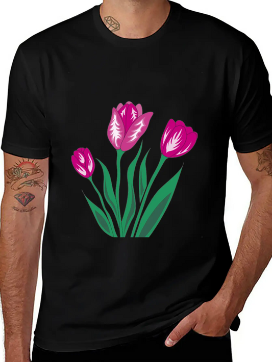 Pink Tulip Relaxed Everyday Tee – Lightweight And Durable Cotton