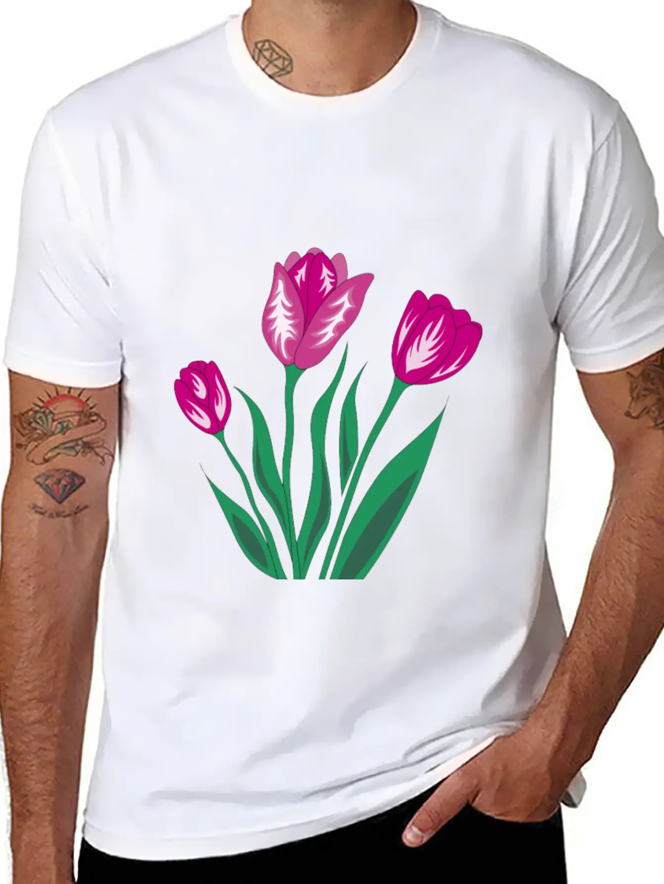 Pink Tulip Relaxed Everyday Tee – Lightweight And Durable Cotton