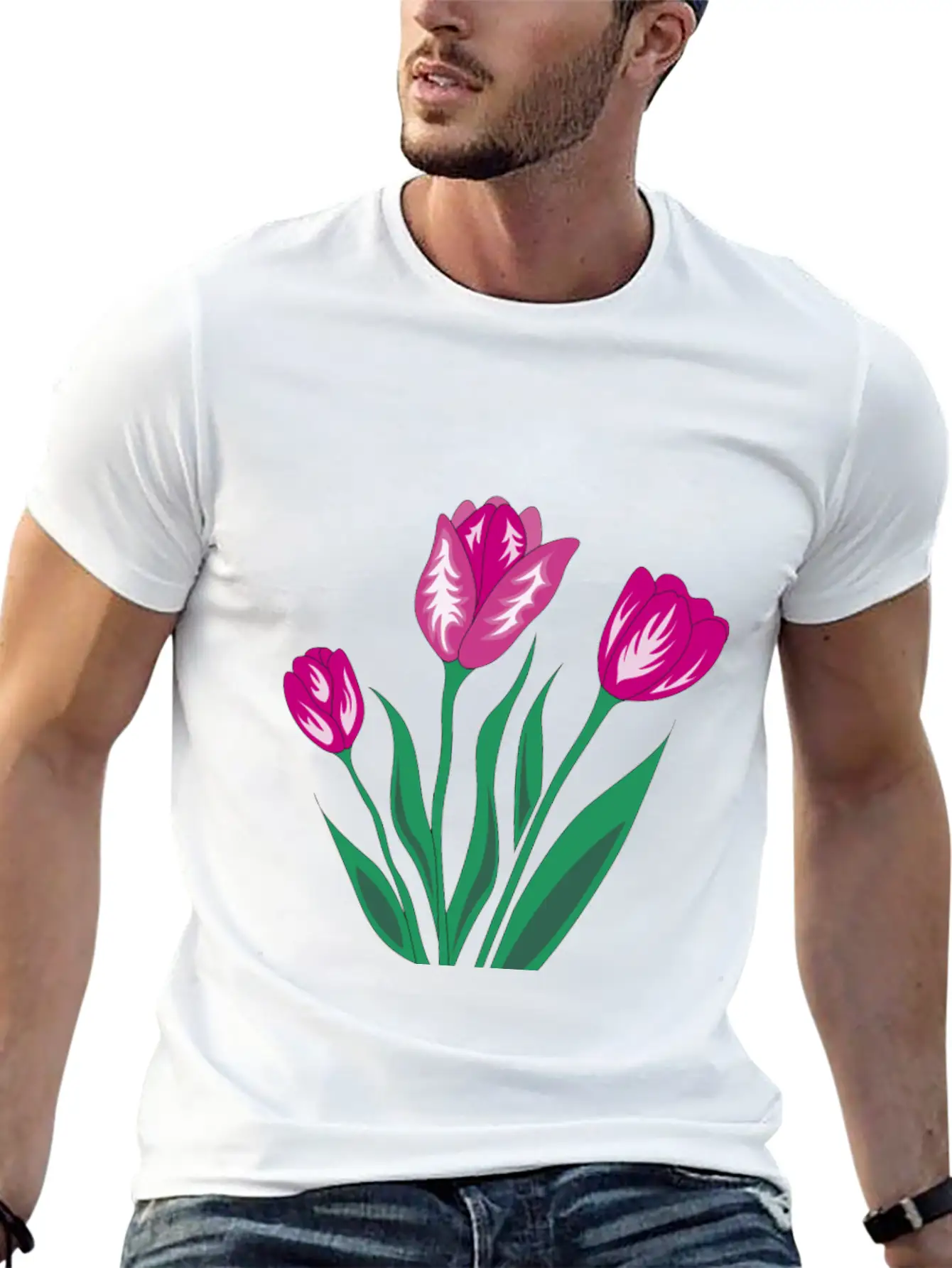 Pink Tulip Relaxed Everyday Tee – Lightweight And Durable Cotton