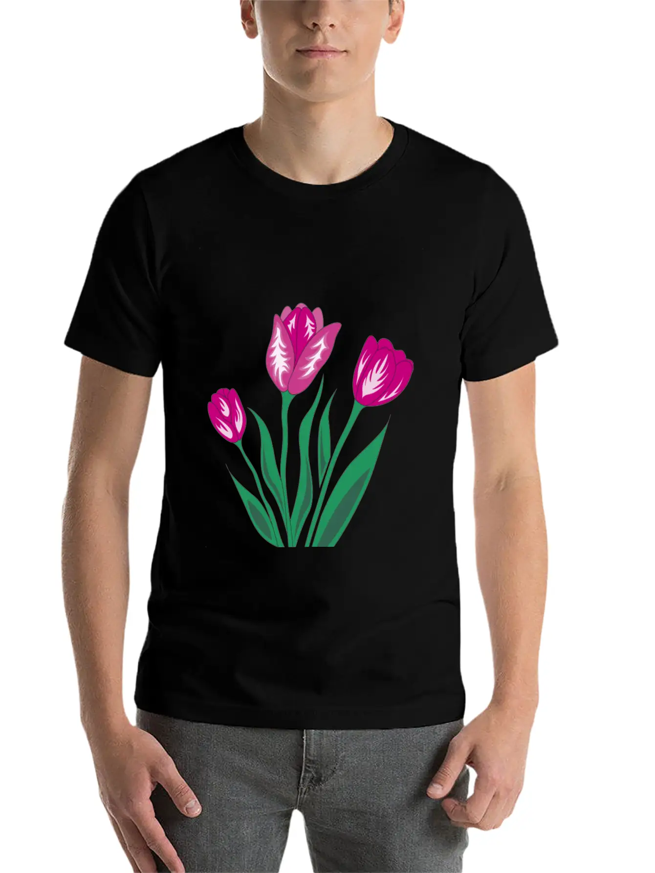 Pink Tulip Relaxed Everyday Tee – Lightweight And Durable Cotton