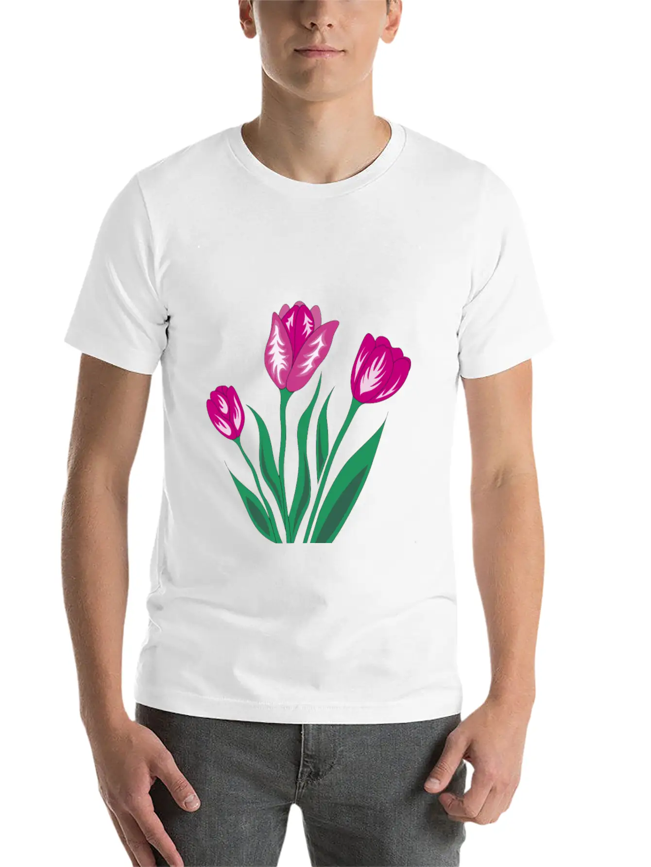 Pink Tulip Relaxed Everyday Tee – Lightweight And Durable Cotton