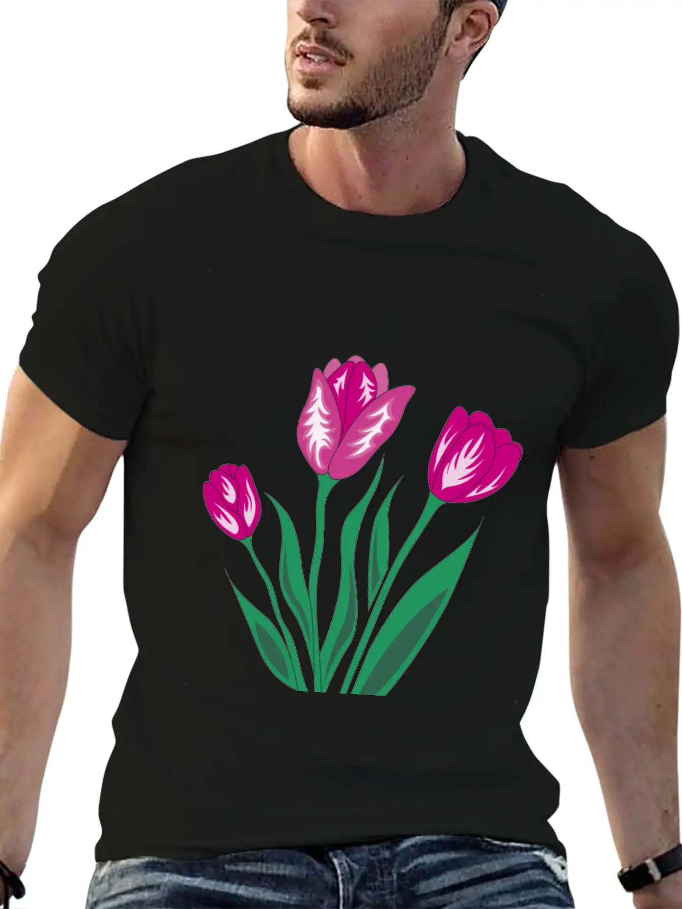 Pink Tulip Relaxed Everyday Tee – Lightweight And Durable Cotton