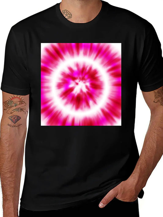 Pink White Tie Dye Modern Fit Casual T-Shirt – Clean And Versatile Design