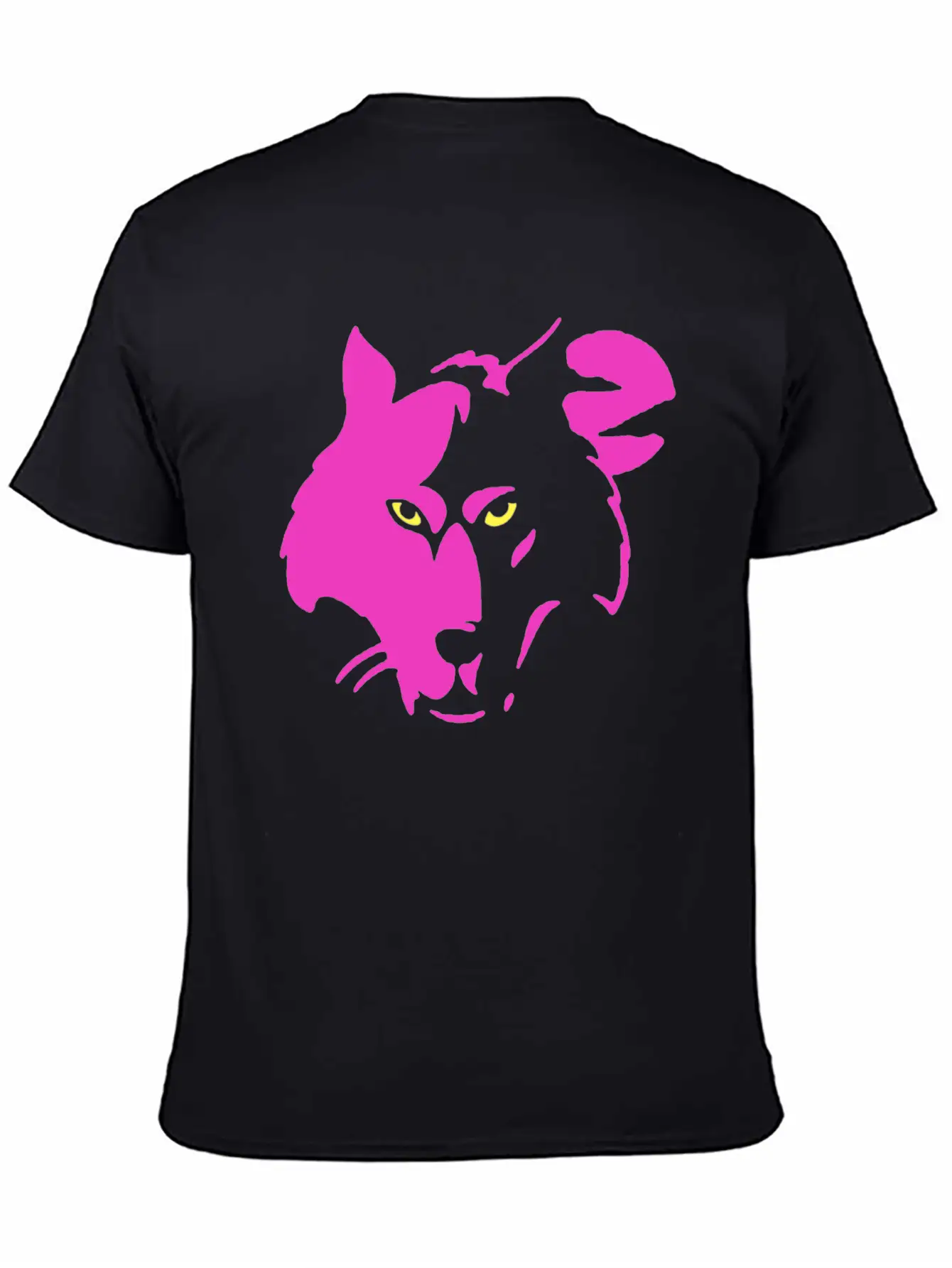 Pink Wolf Head Modern Fit Casual T-Shirt – Clean And Versatile Design