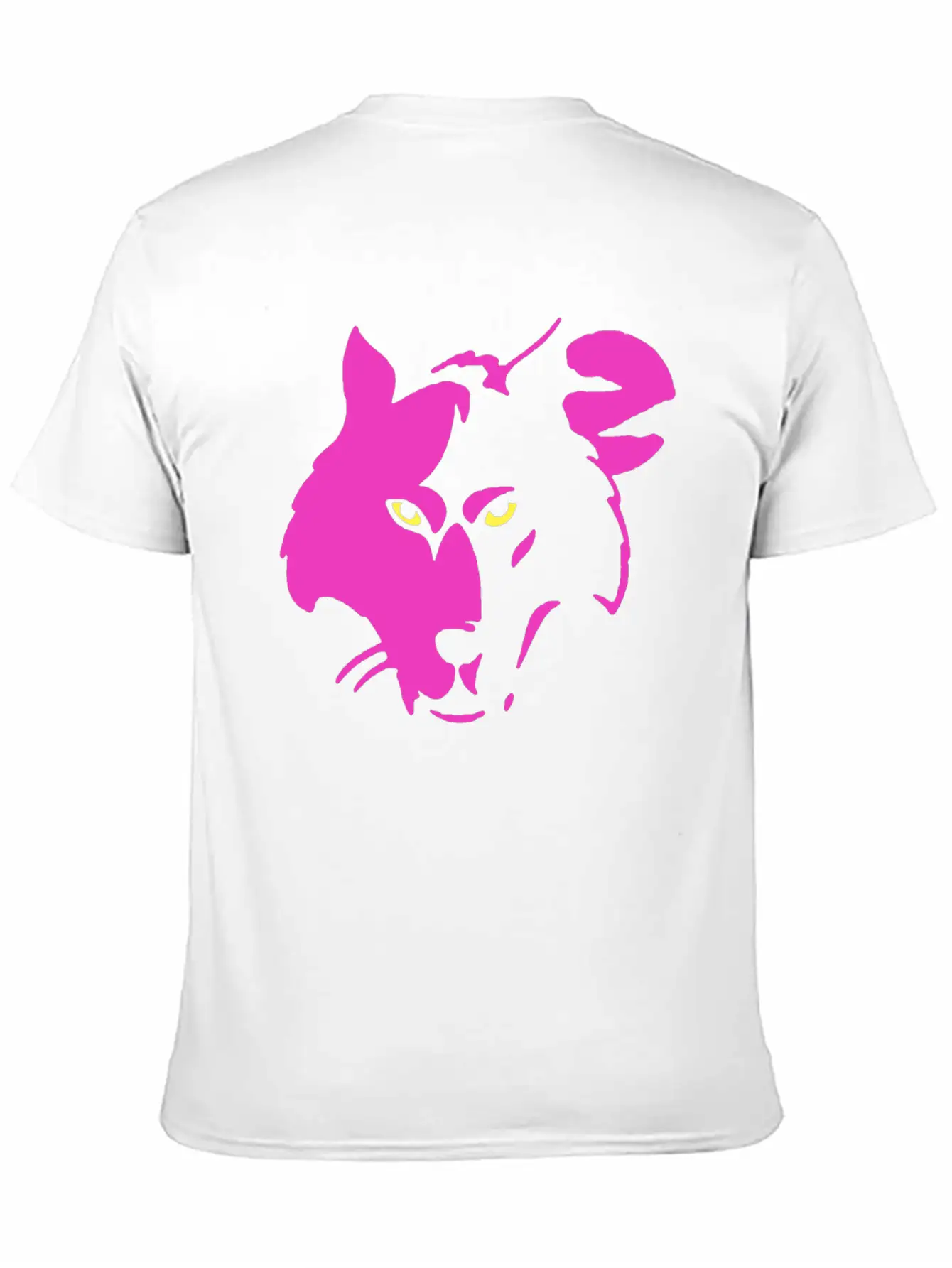Pink Wolf Head Modern Fit Casual T-Shirt – Clean And Versatile Design