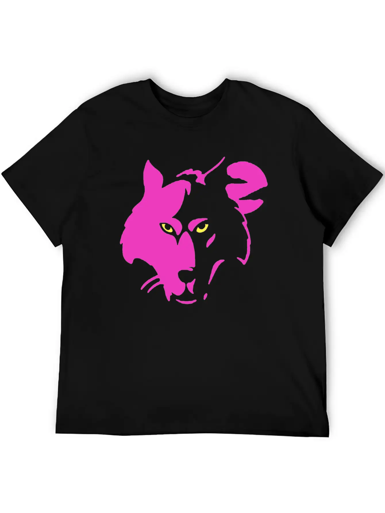 Pink Wolf Head Modern Fit Casual T-Shirt – Clean And Versatile Design