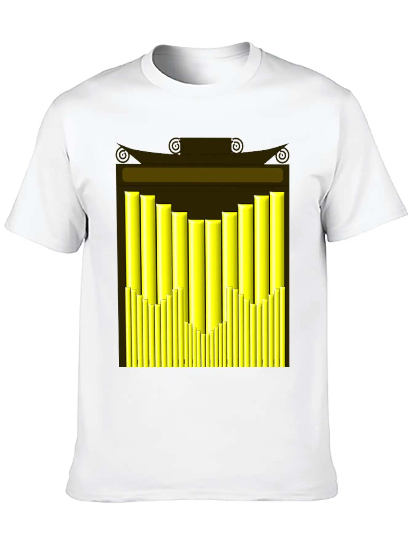 Pipe Organ Unisex Casual T-Shirt ��� Clean Design For Daily Comfort