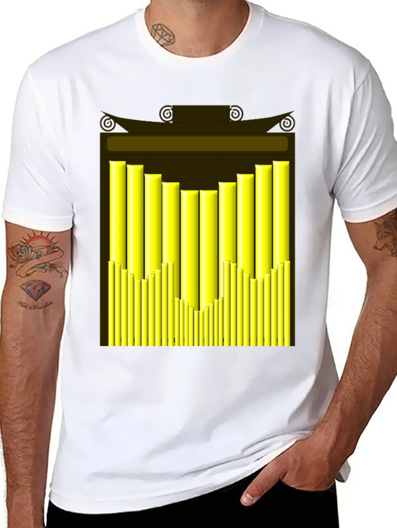 Pipe Organ Unisex Casual T-Shirt ��� Clean Design For Daily Comfort