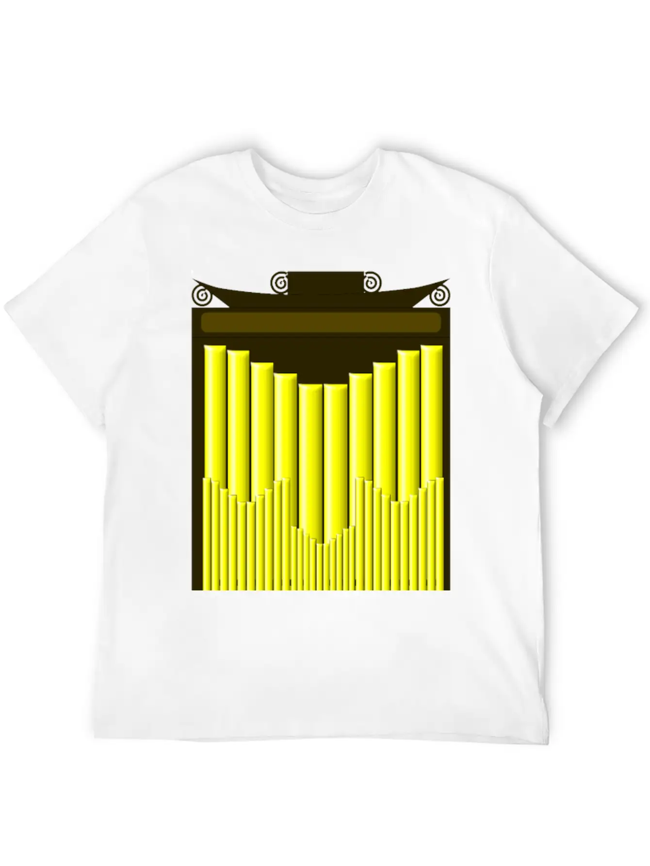 Pipe Organ Unisex Casual T-Shirt ��� Clean Design For Daily Comfort