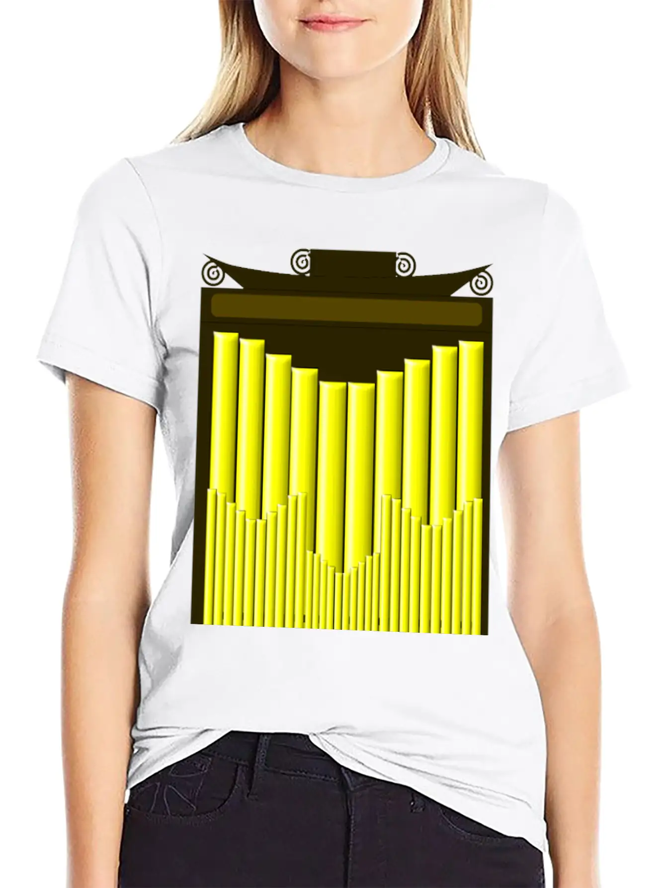 Pipe Organ Unisex Casual T-Shirt ��� Clean Design For Daily Comfort