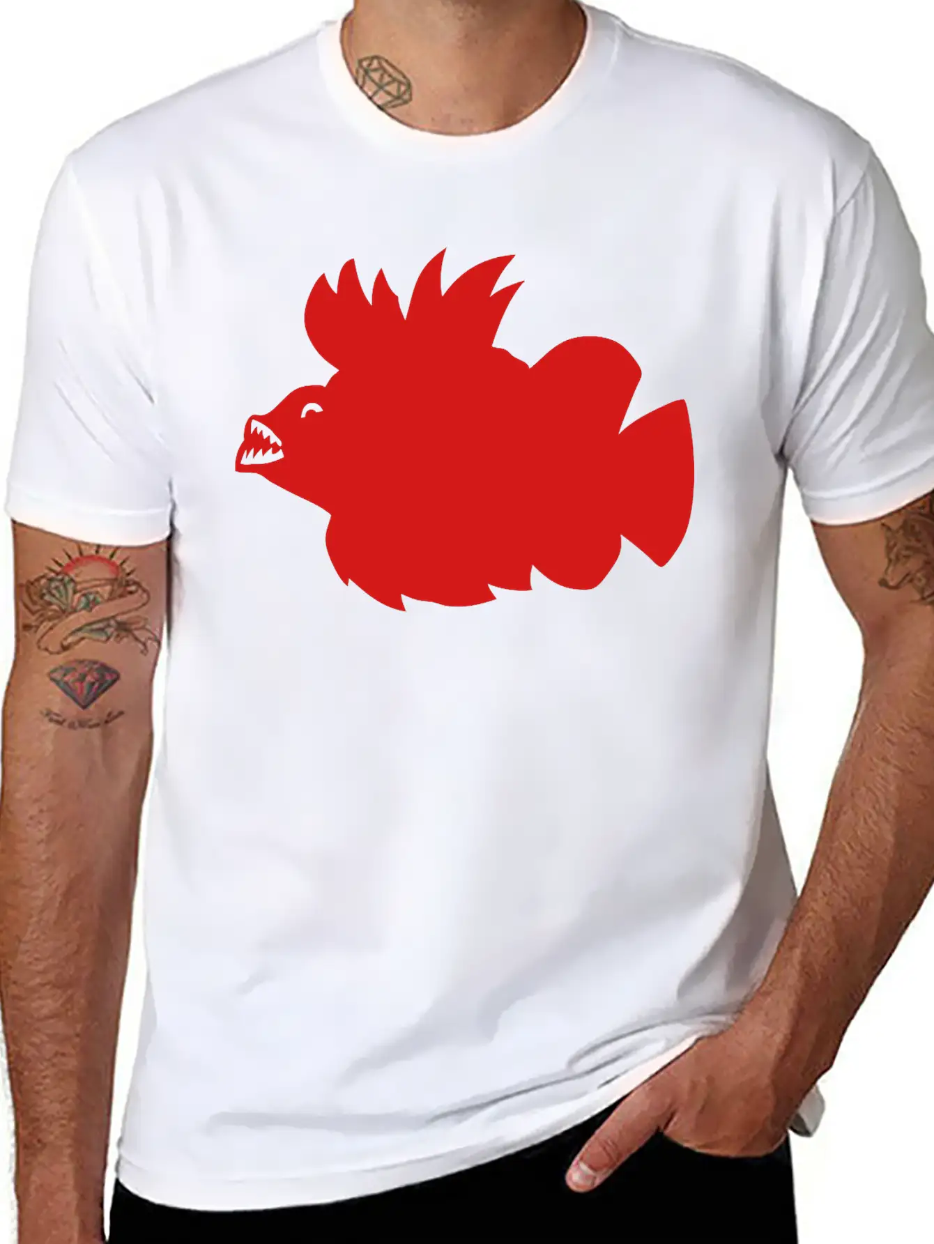 Piranha Shadow Figure 602 Relaxed Everyday Tee – Lightweight And Durable Cotton