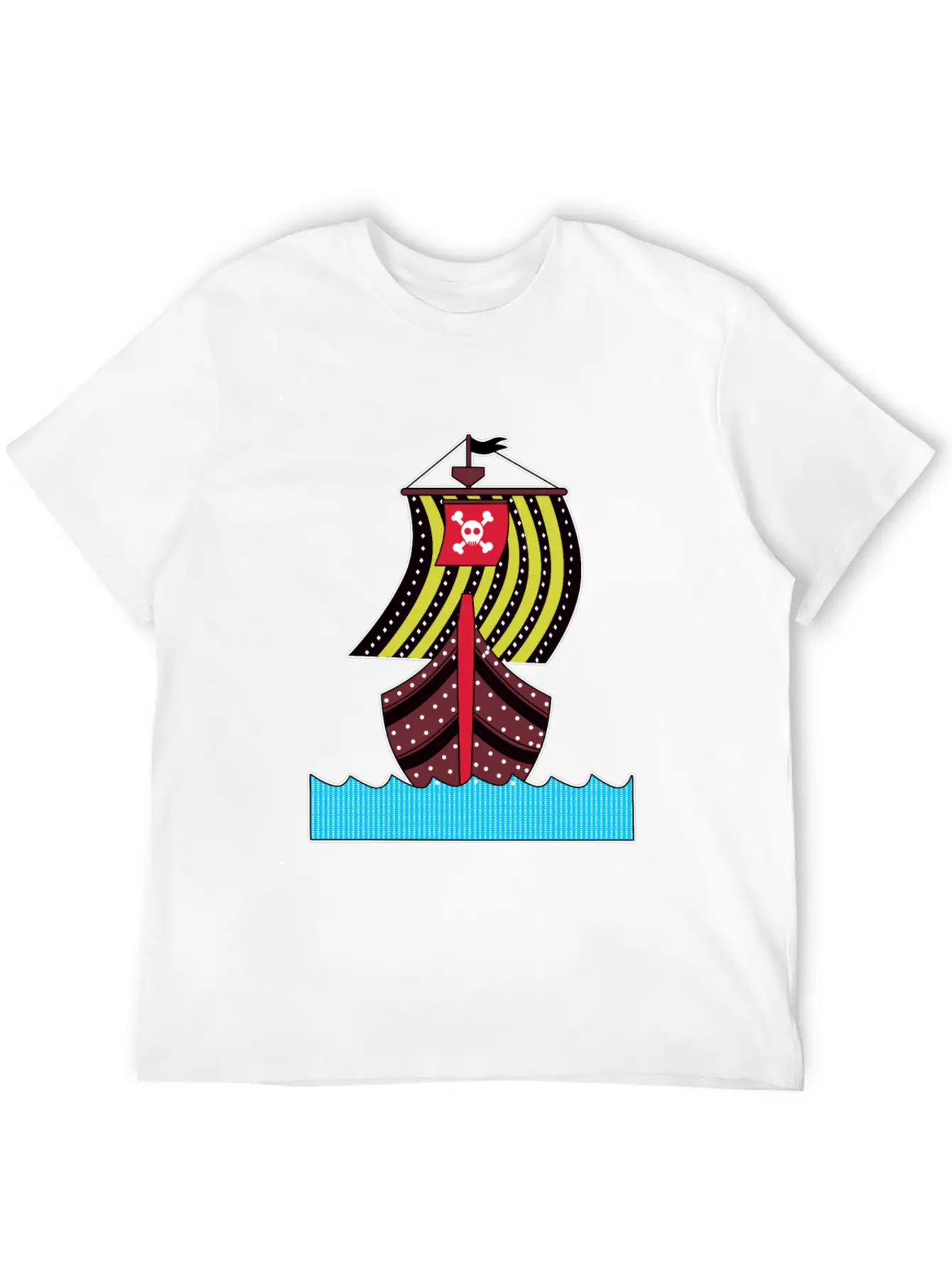 Pirate Ship Ocean Sailing Adventure Gift Idea Basic Graphic T-Shirt – Daily Comfort In Soft Cotton