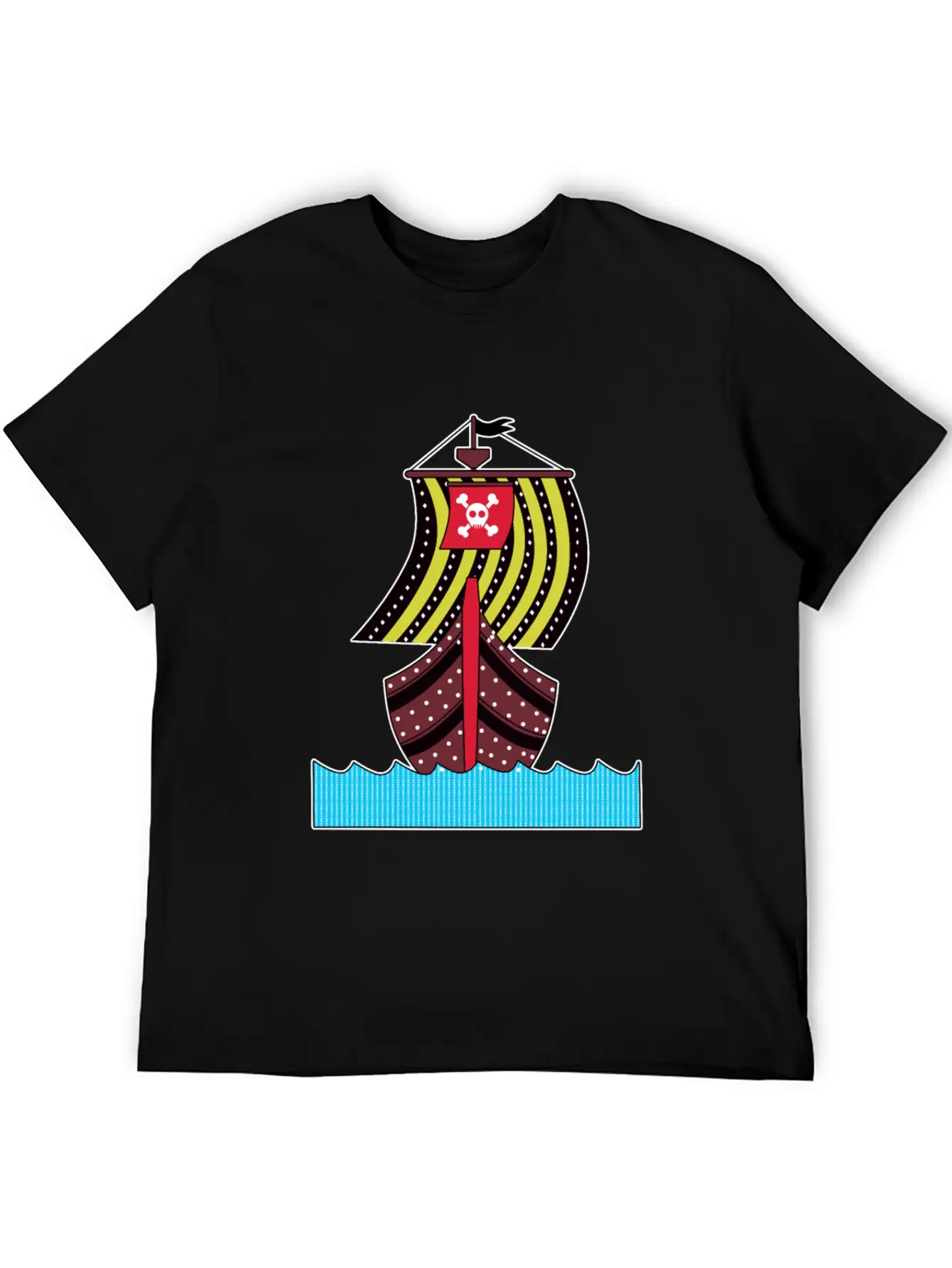 Pirate Ship Ocean Sailing Adventure Gift Idea Basic Graphic T-Shirt – Daily Comfort In Soft Cotton