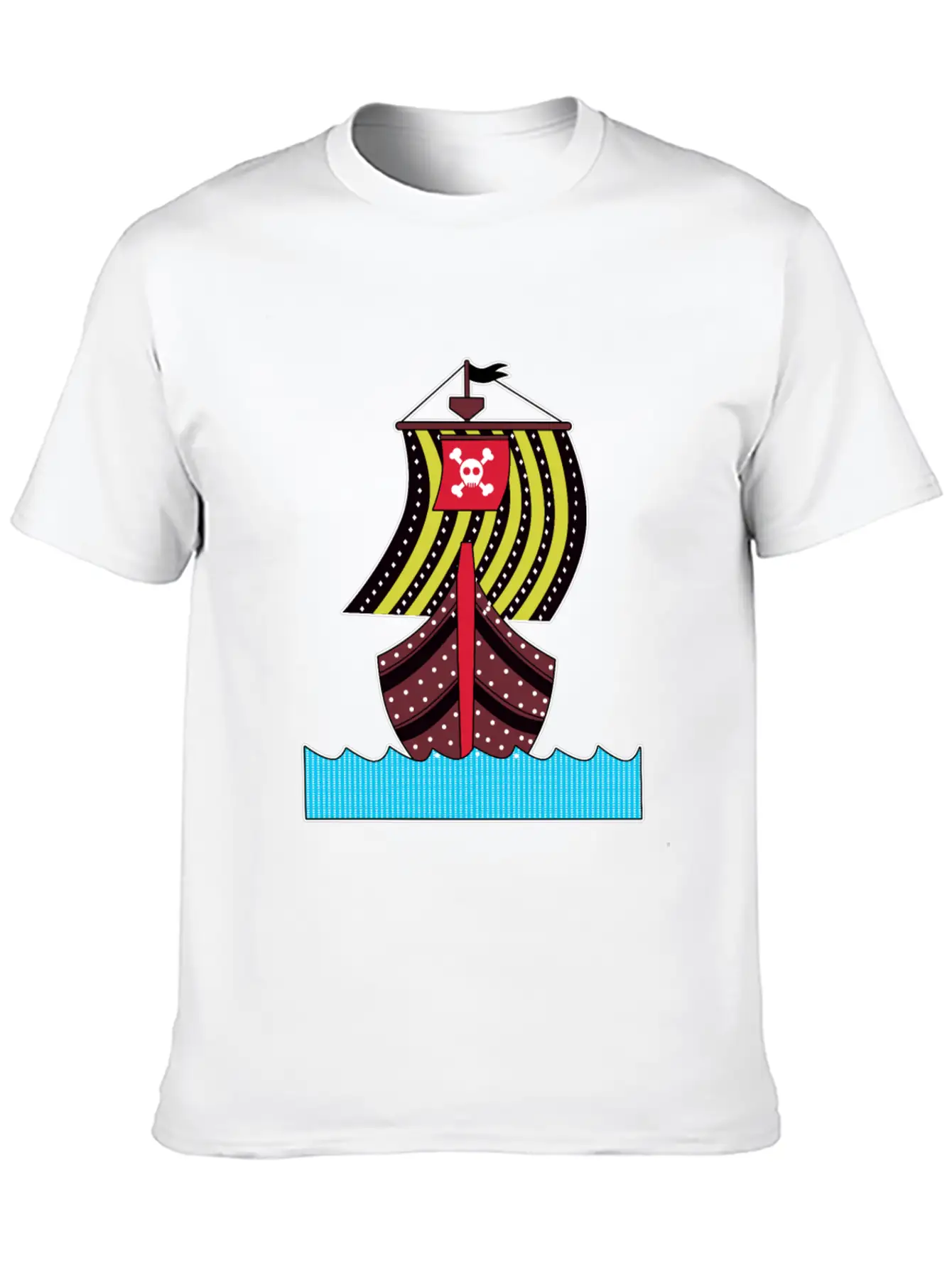 Pirate Ship Ocean Sailing Adventure Gift Idea Basic Graphic T-Shirt – Daily Comfort In Soft Cotton