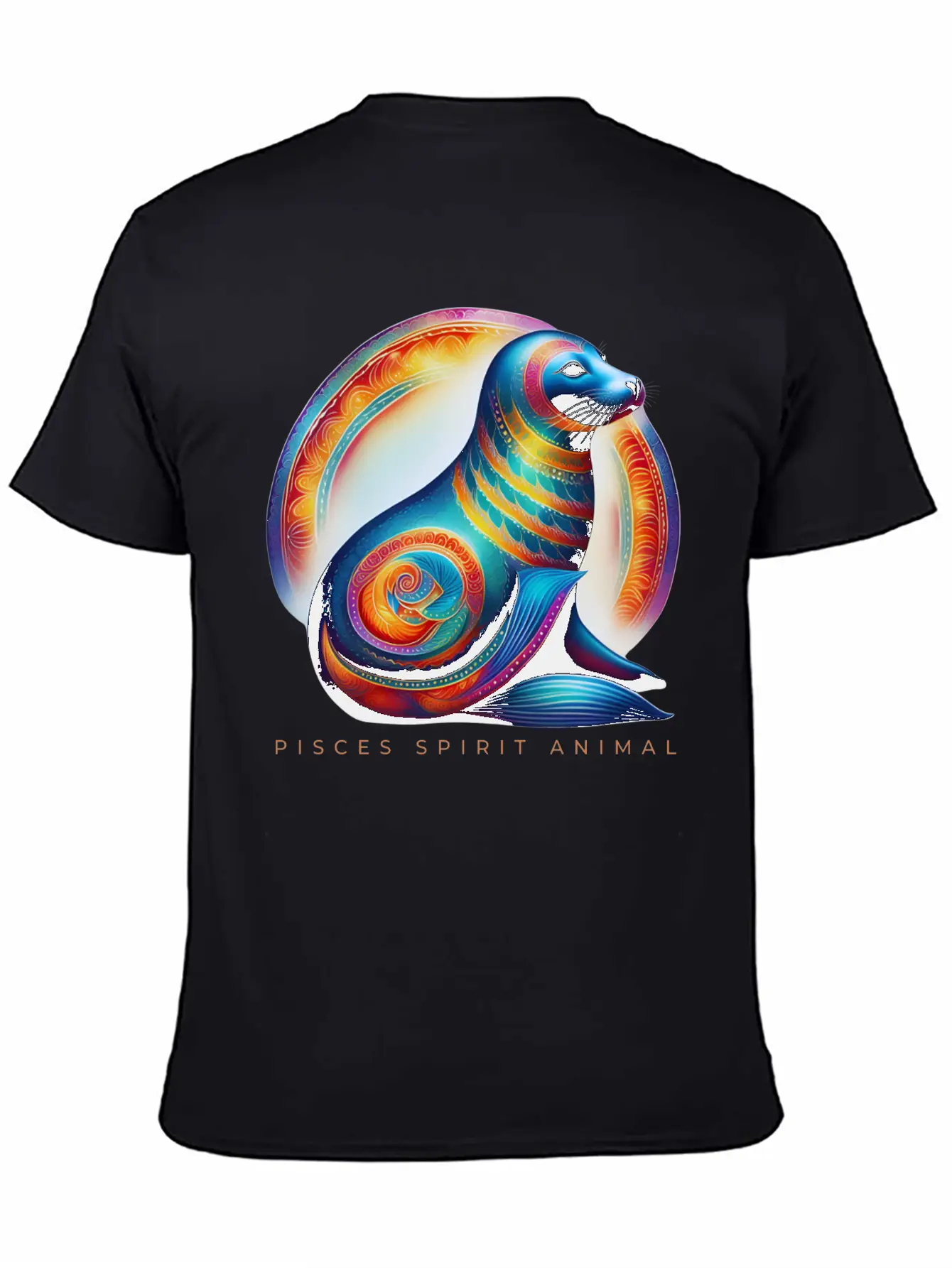 Pisces Spirit Animal Seal Alebrije Male Unisex Casual T-Shirt – Clean Design For Daily Comfort