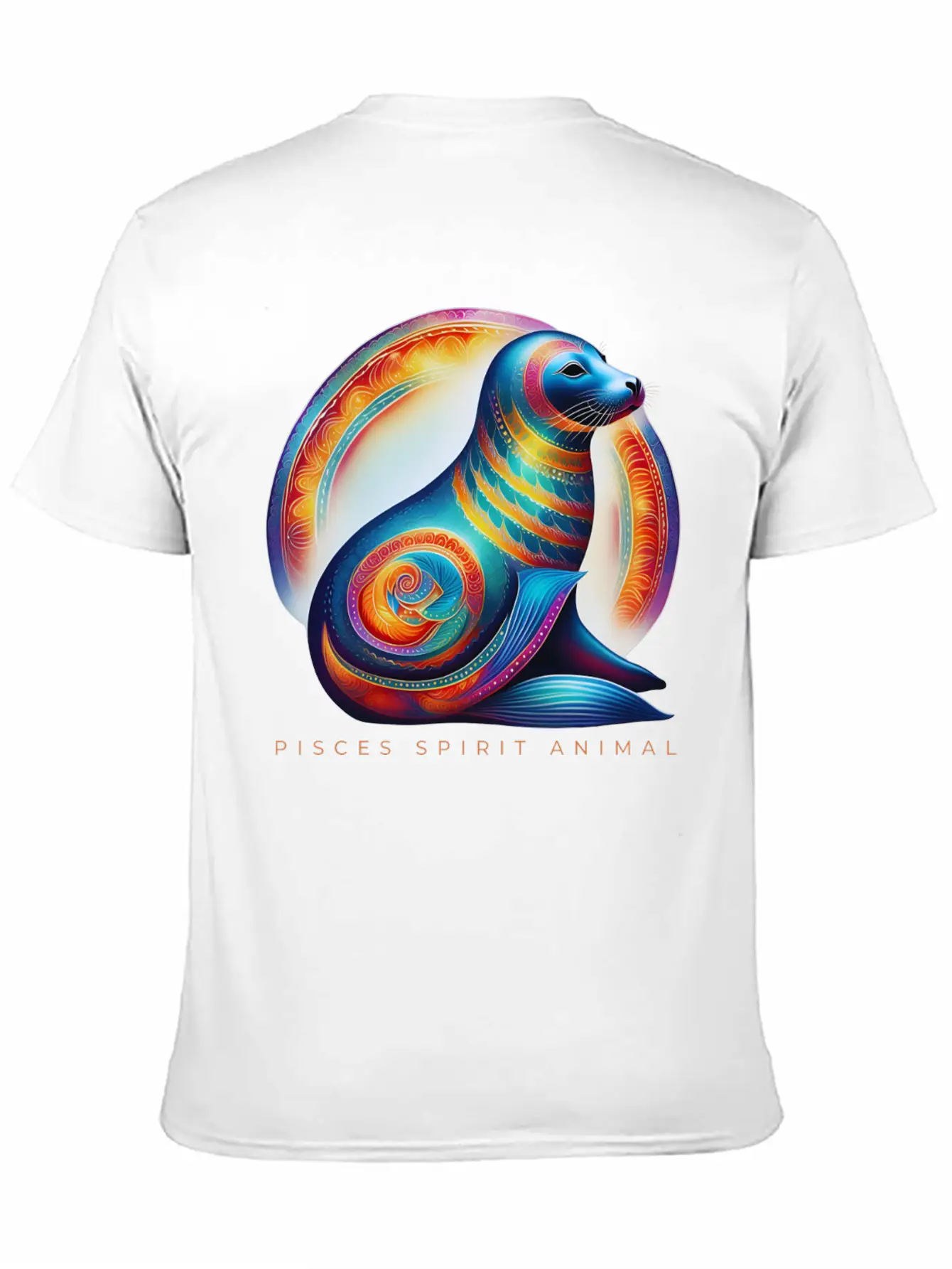 Pisces Spirit Animal Seal Alebrije Male Unisex Casual T-Shirt – Clean Design For Daily Comfort