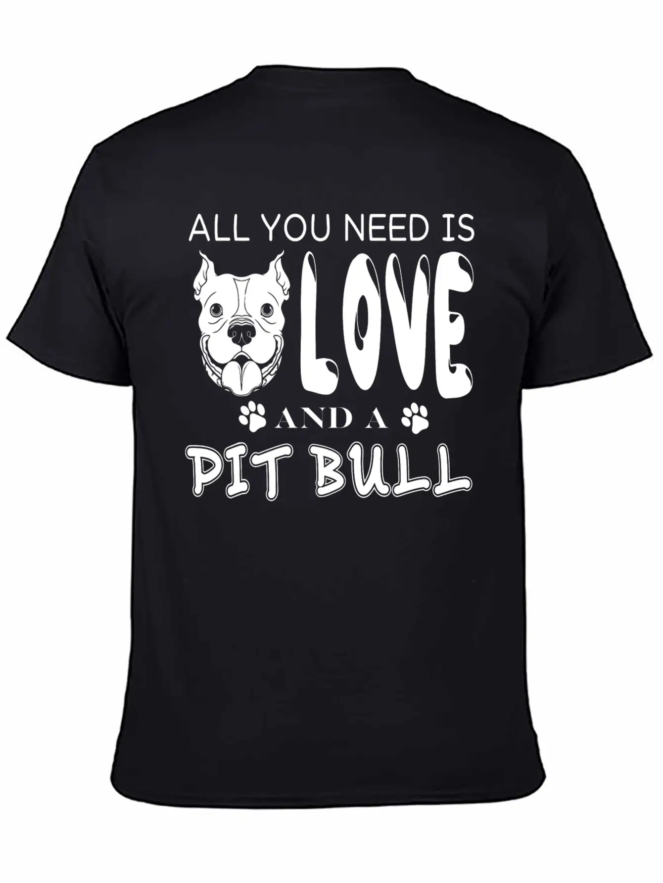 Pit Bull - Love Pit Bull T Shirt Lightweight Cotton T-Shirt – Daily Comfort Graphic Shirt