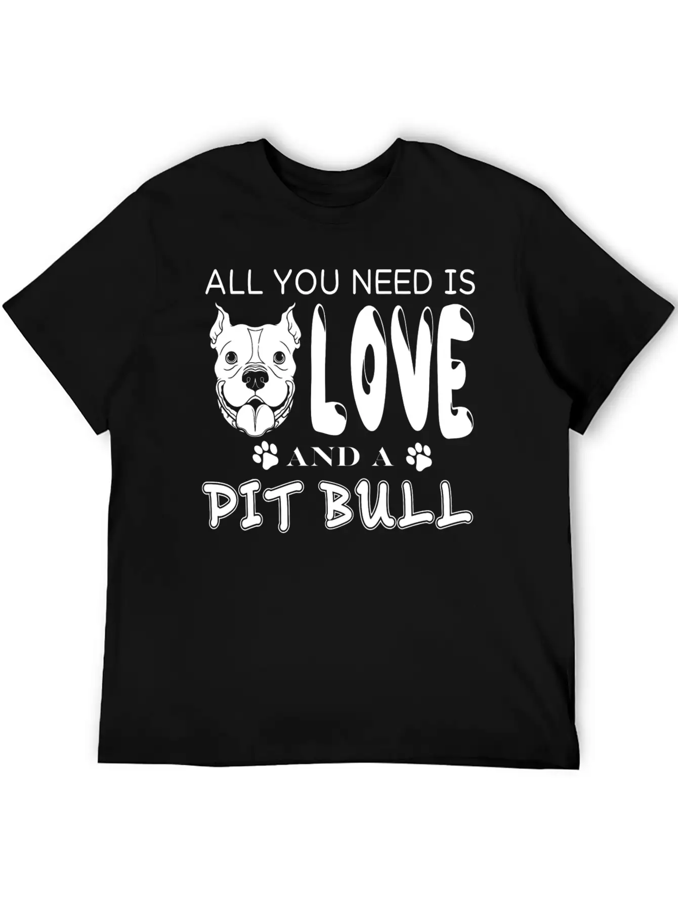 Pit Bull - Love Pit Bull T Shirt Lightweight Cotton T-Shirt – Daily Comfort Graphic Shirt
