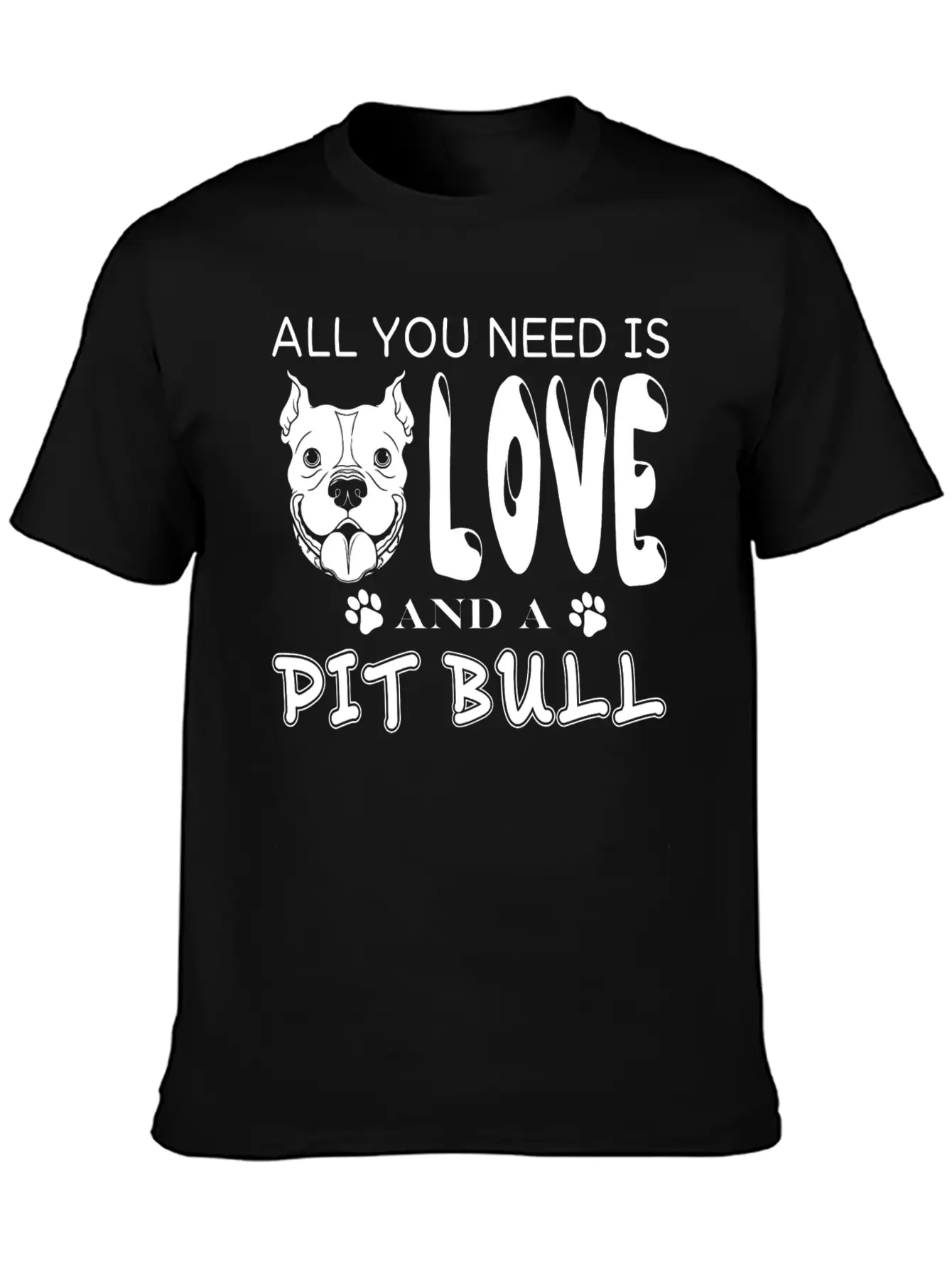 Pit Bull - Love Pit Bull T Shirt Lightweight Cotton T-Shirt – Daily Comfort Graphic Shirt