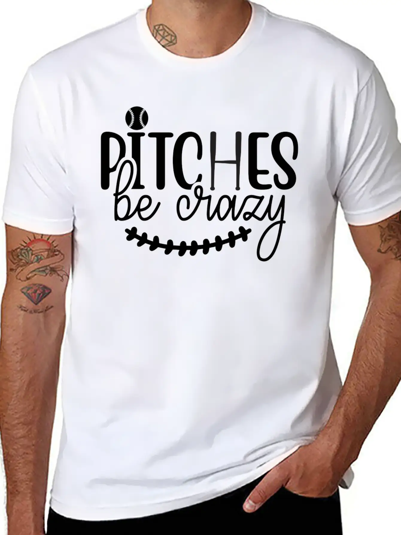 Pitches Be Crazy 01 Modern Fit Casual T-Shirt ��� Clean And Versatile Design