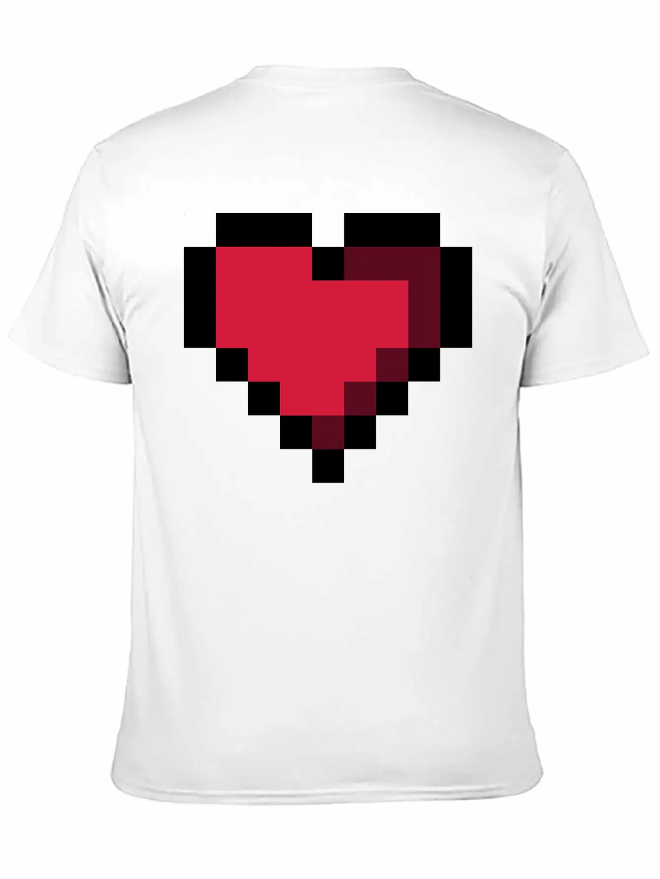 Pixel Heart Essential Cotton Tee For Daily Outfits – Unisex Style