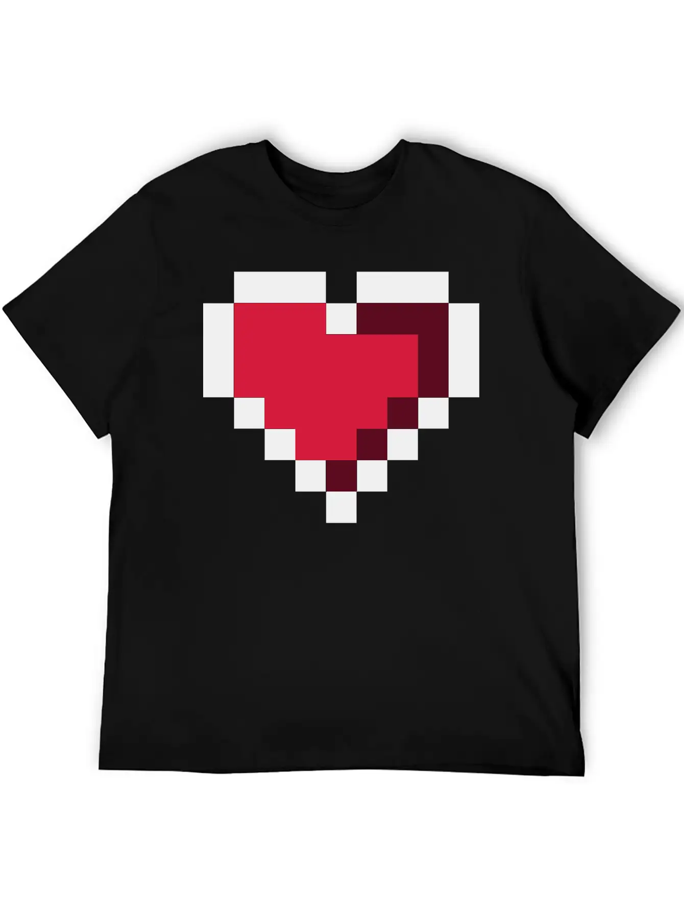 Pixel Heart Essential Cotton Tee For Daily Outfits – Unisex Style