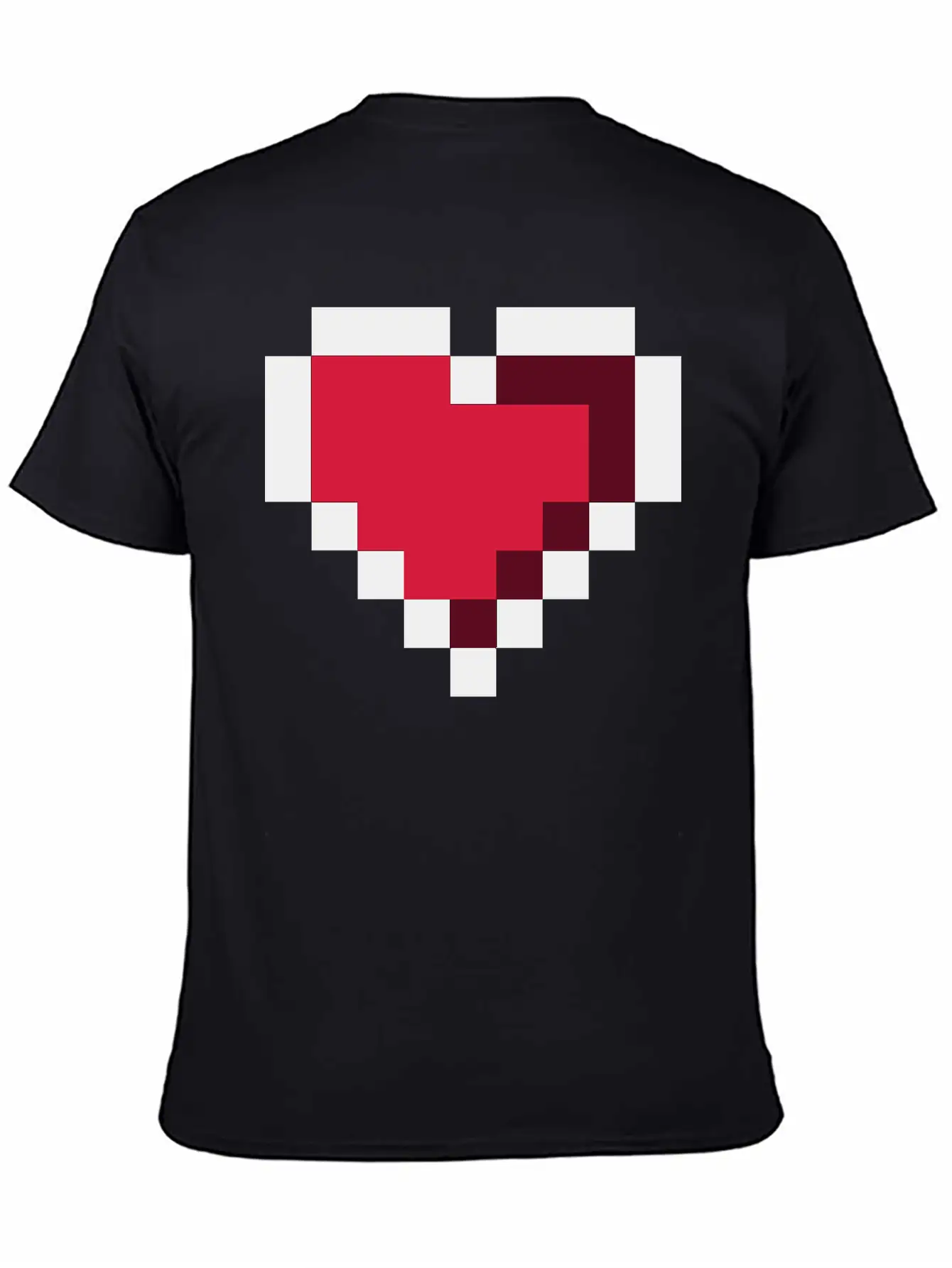 Pixel Heart Essential Cotton Tee For Daily Outfits – Unisex Style