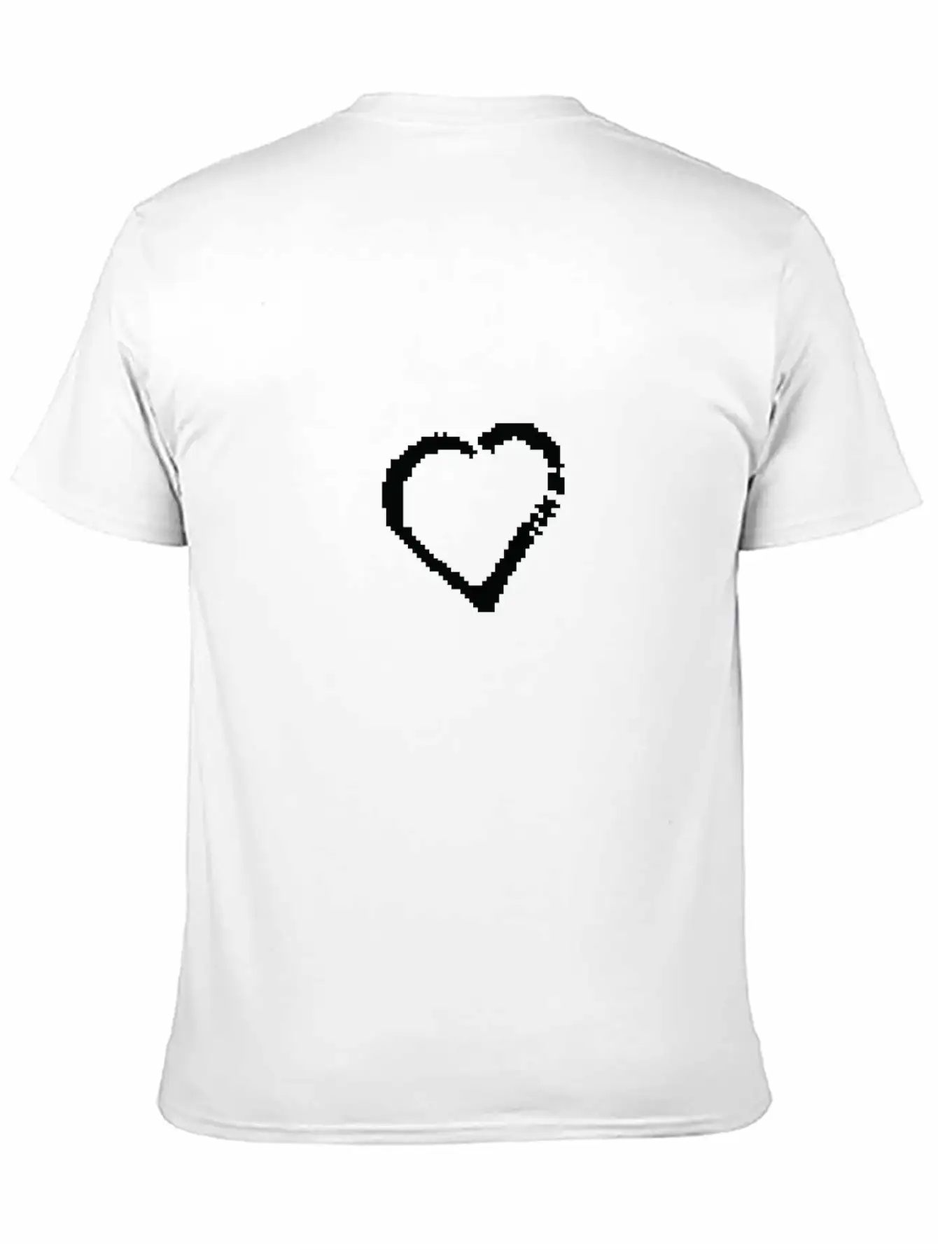 Pixel Love Heart Essential Cotton Tee For Daily Outfits – Unisex Style