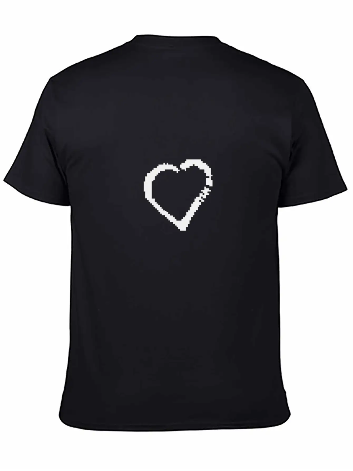 Pixel Love Heart Essential Cotton Tee For Daily Outfits – Unisex Style