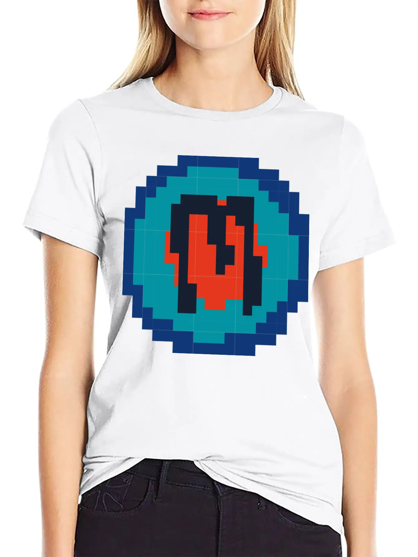Pixelated Letter M Relaxed Everyday Tee – Lightweight And Durable Cotton
