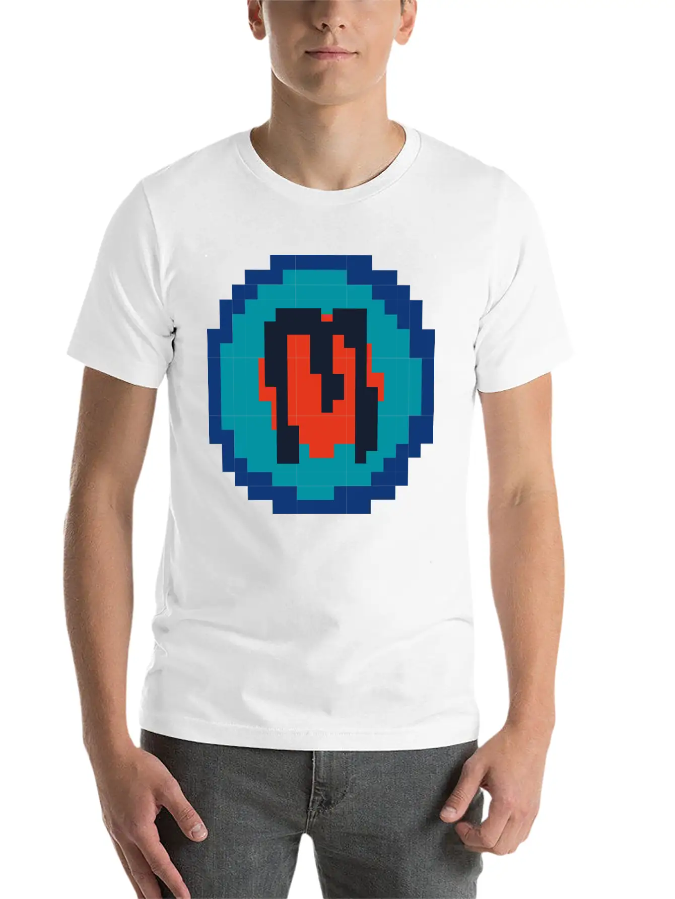 Pixelated Letter M Relaxed Everyday Tee – Lightweight And Durable Cotton