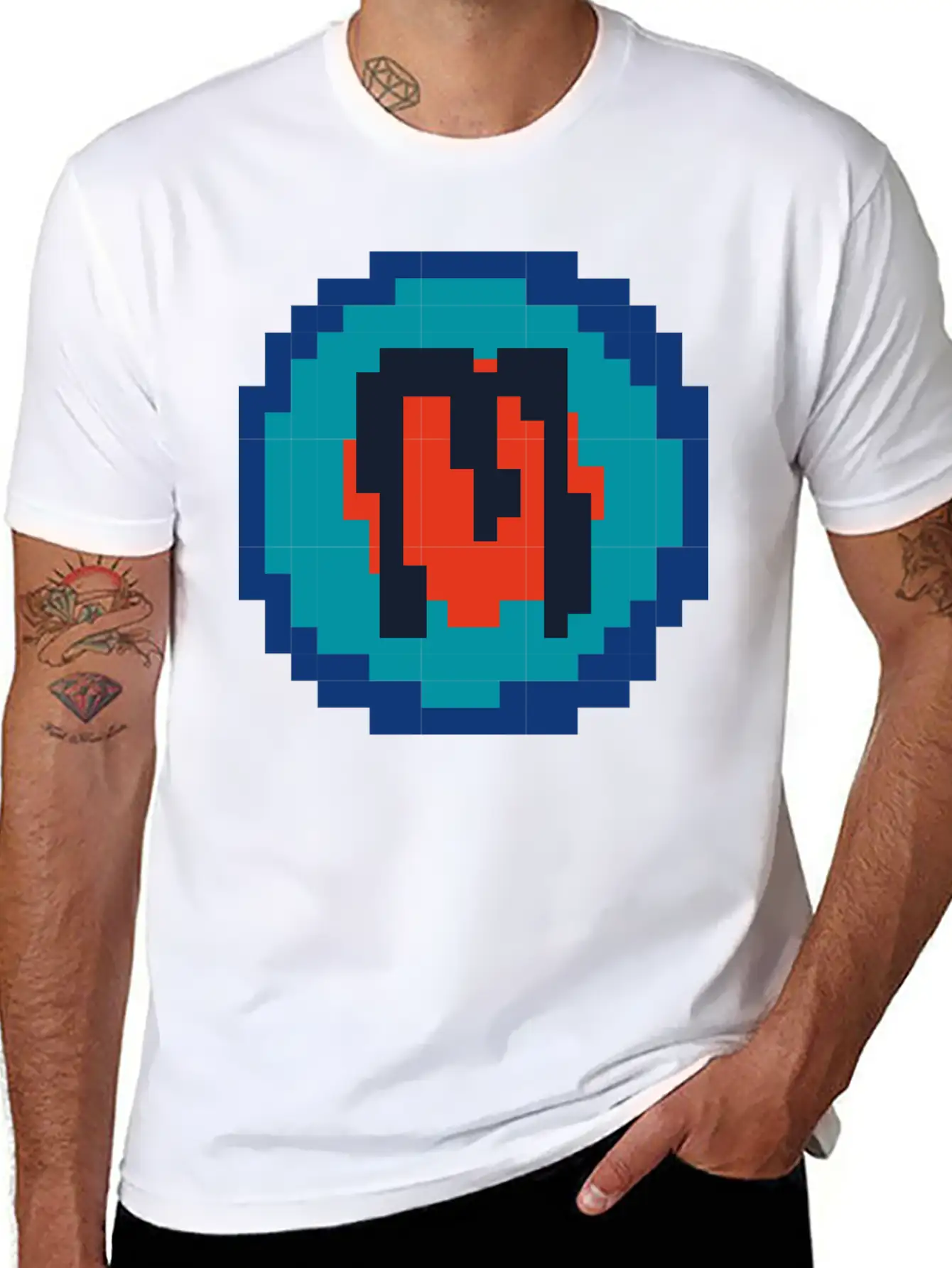 Pixelated Letter M Relaxed Everyday Tee – Lightweight And Durable Cotton