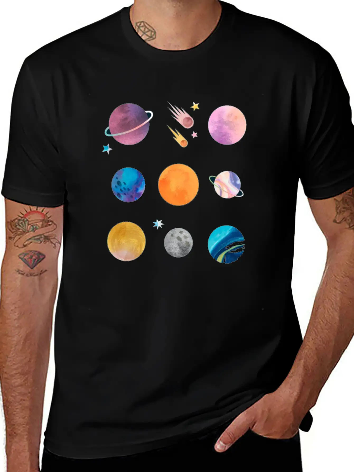 Planets Unisex Casual T-Shirt – Clean Design For Daily Comfort