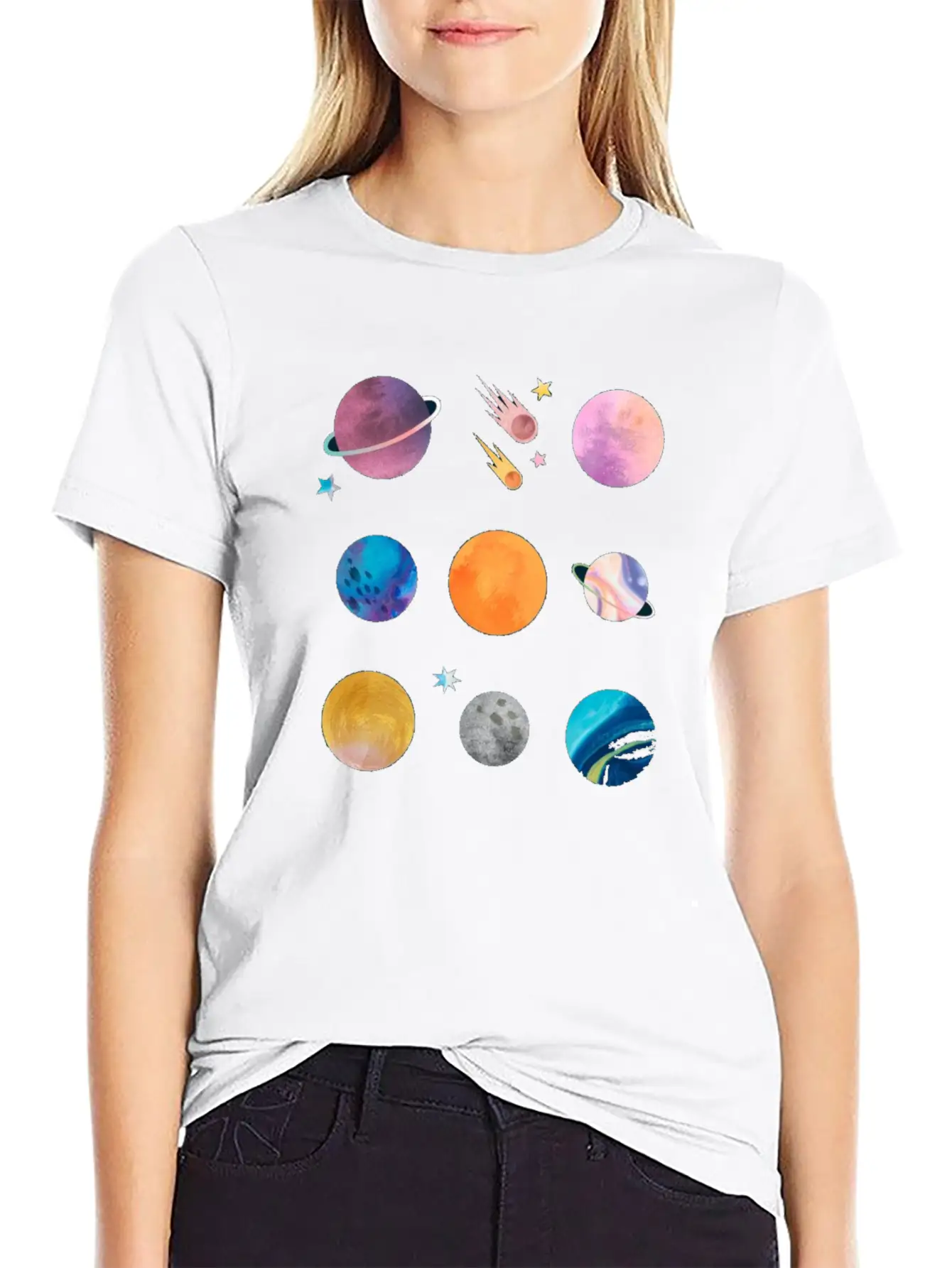 Planets Unisex Casual T-Shirt – Clean Design For Daily Comfort