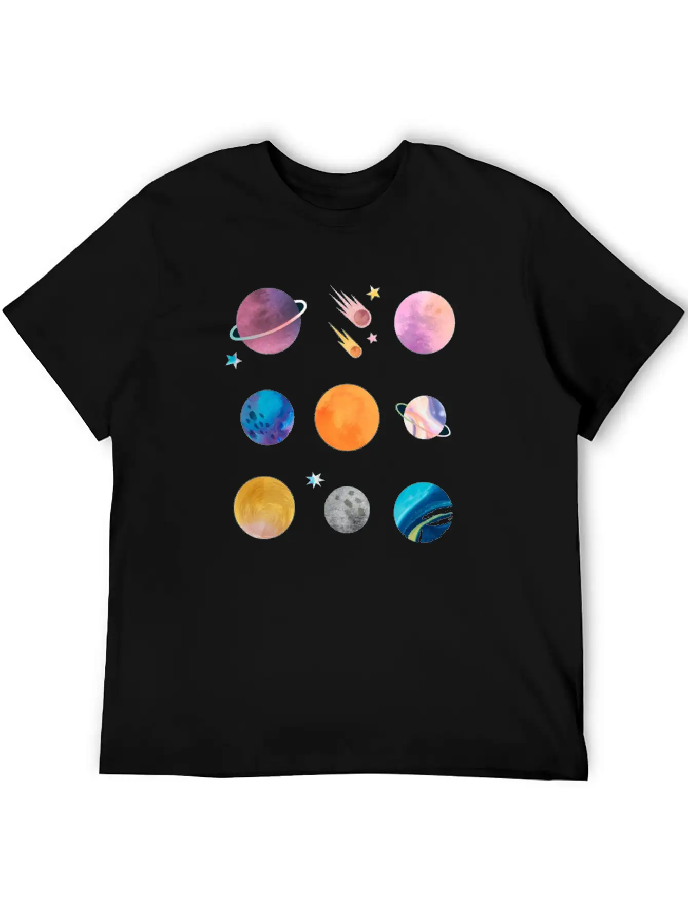 Planets Unisex Casual T-Shirt – Clean Design For Daily Comfort