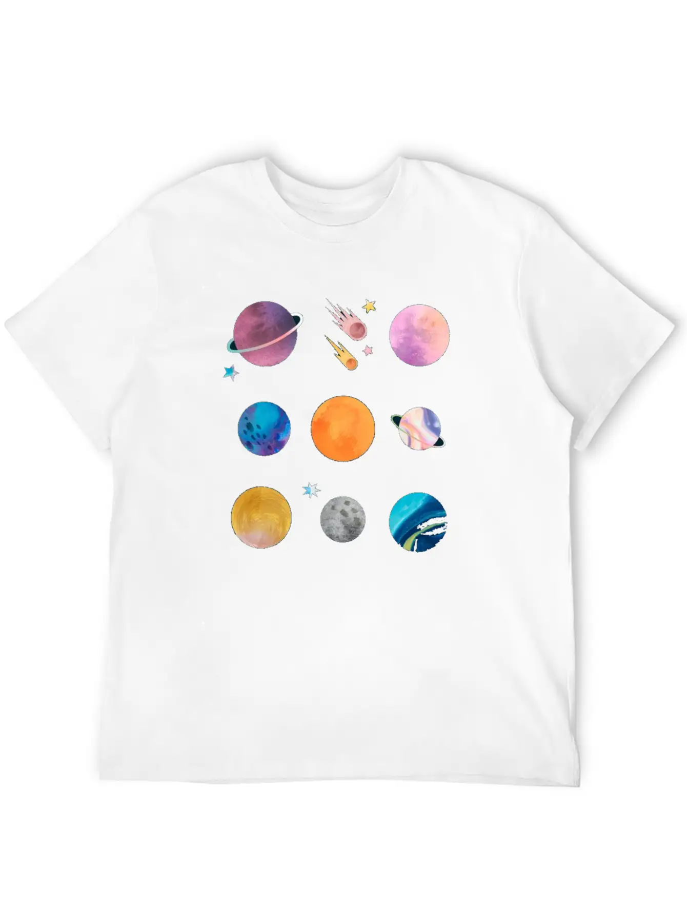 Planets Unisex Casual T-Shirt – Clean Design For Daily Comfort