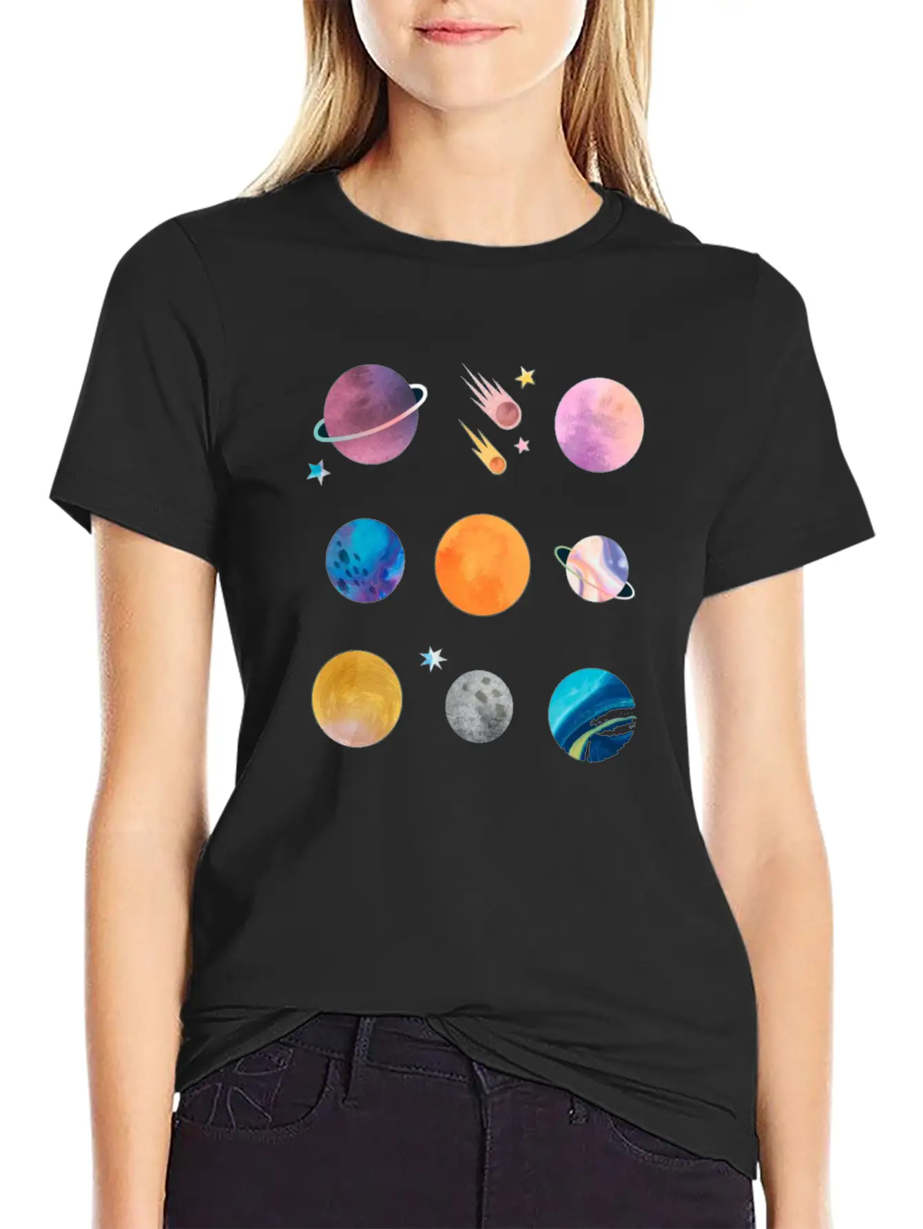 Planets Unisex Casual T-Shirt – Clean Design For Daily Comfort