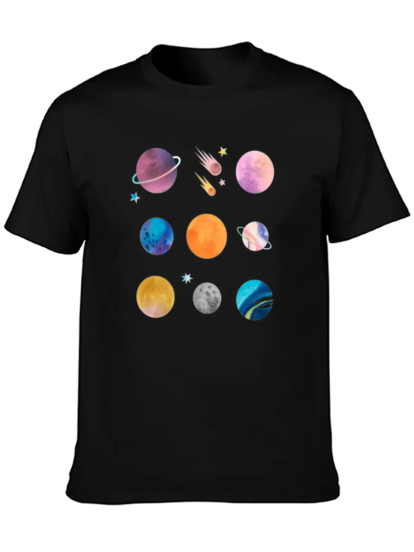Planets Unisex Casual T-Shirt – Clean Design For Daily Comfort