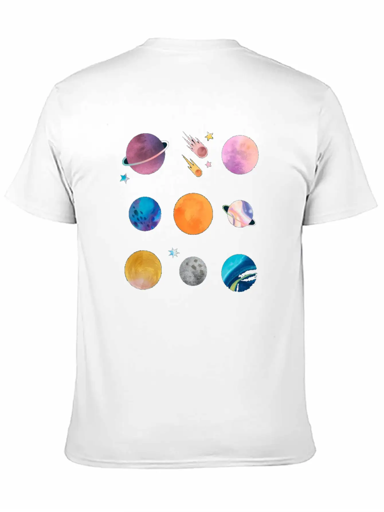 Planets Unisex Casual T-Shirt – Clean Design For Daily Comfort