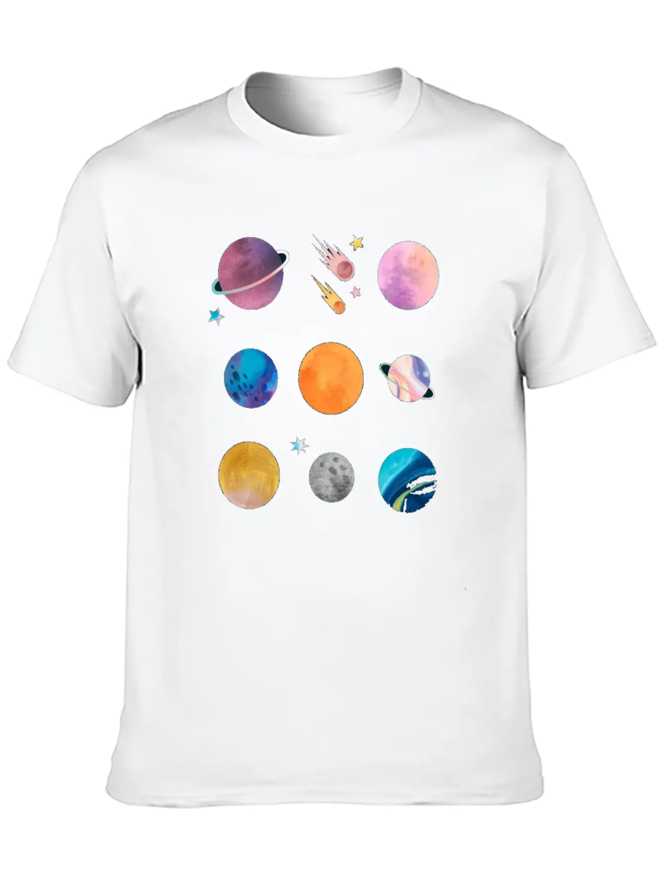 Planets Unisex Casual T-Shirt – Clean Design For Daily Comfort