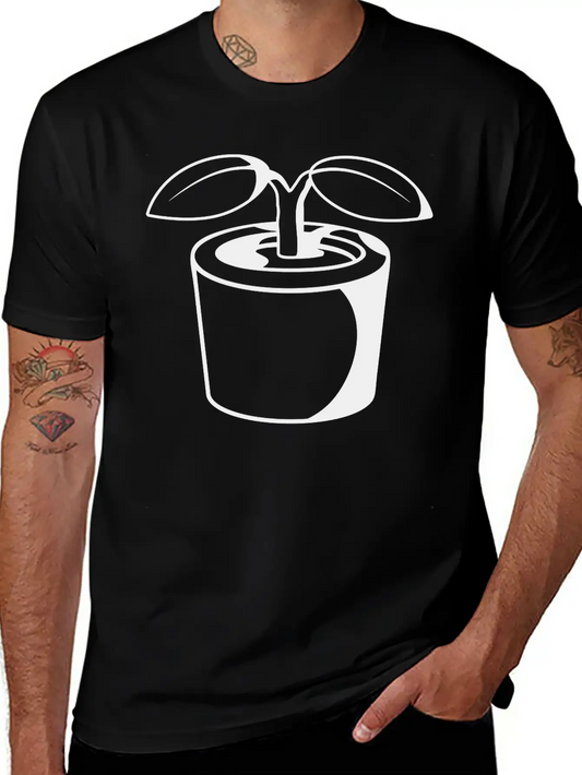 Plant In Flowerpot Relaxed Everyday Tee – Lightweight And Durable Cotton