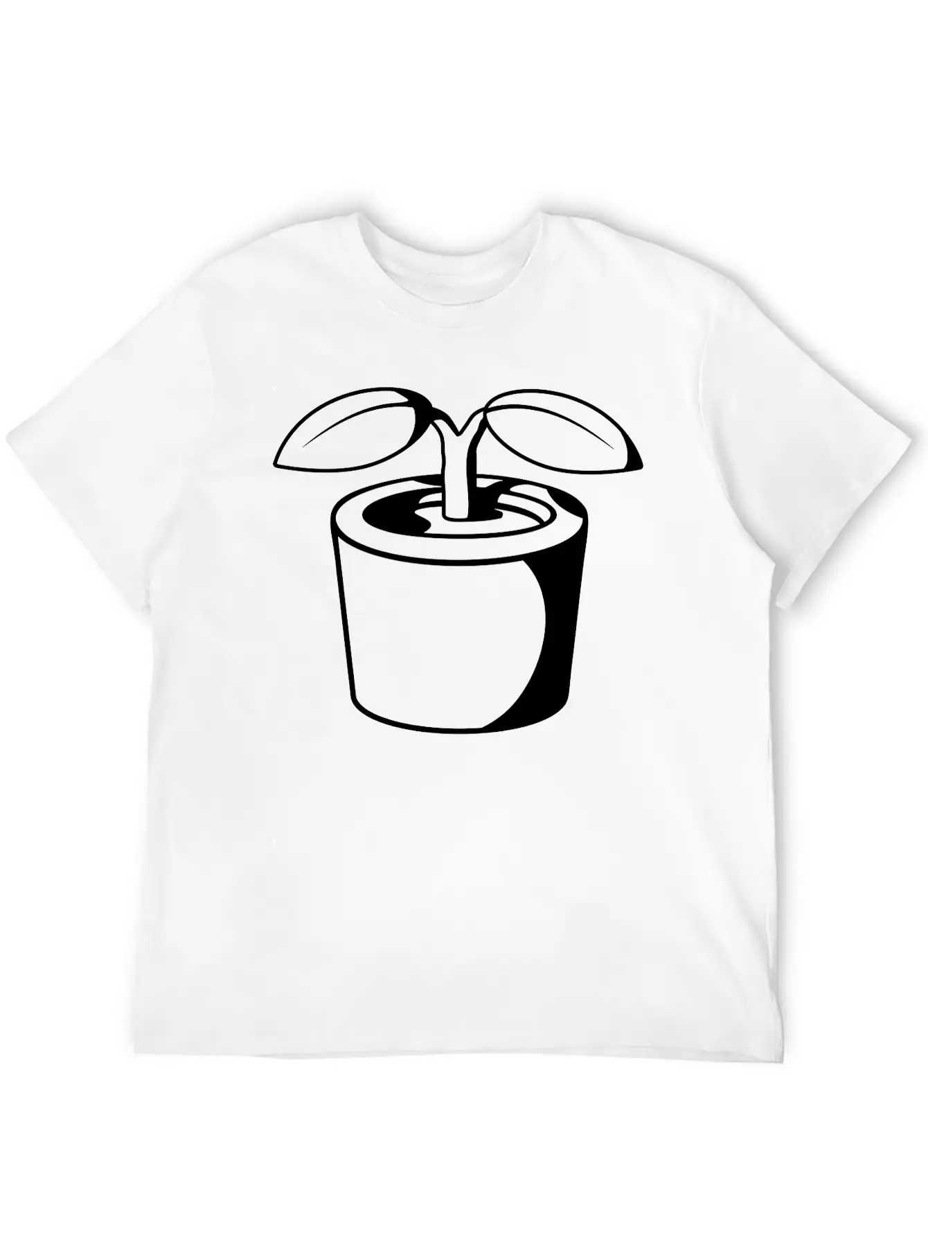 Plant In Flowerpot Relaxed Everyday Tee – Lightweight And Durable Cotton