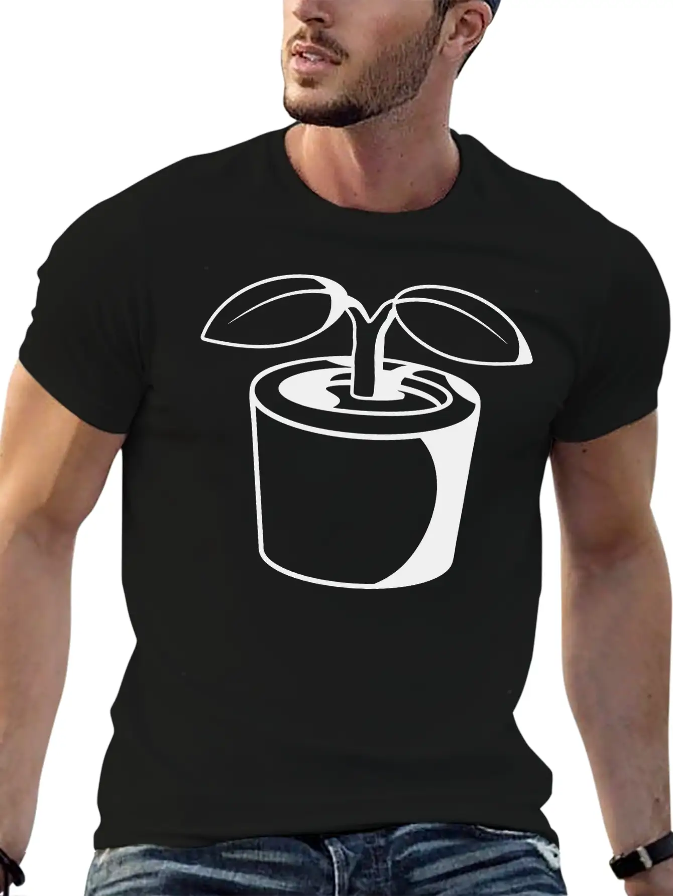 Plant In Flowerpot Relaxed Everyday Tee – Lightweight And Durable Cotton