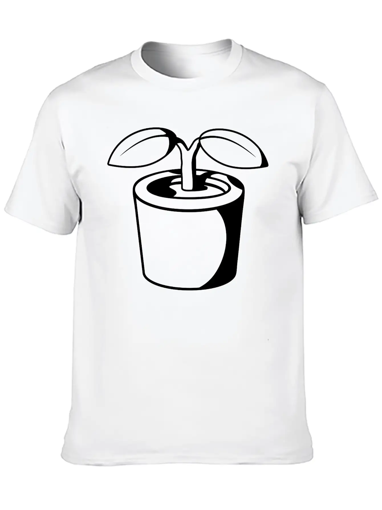 Plant In Flowerpot Relaxed Everyday Tee – Lightweight And Durable Cotton