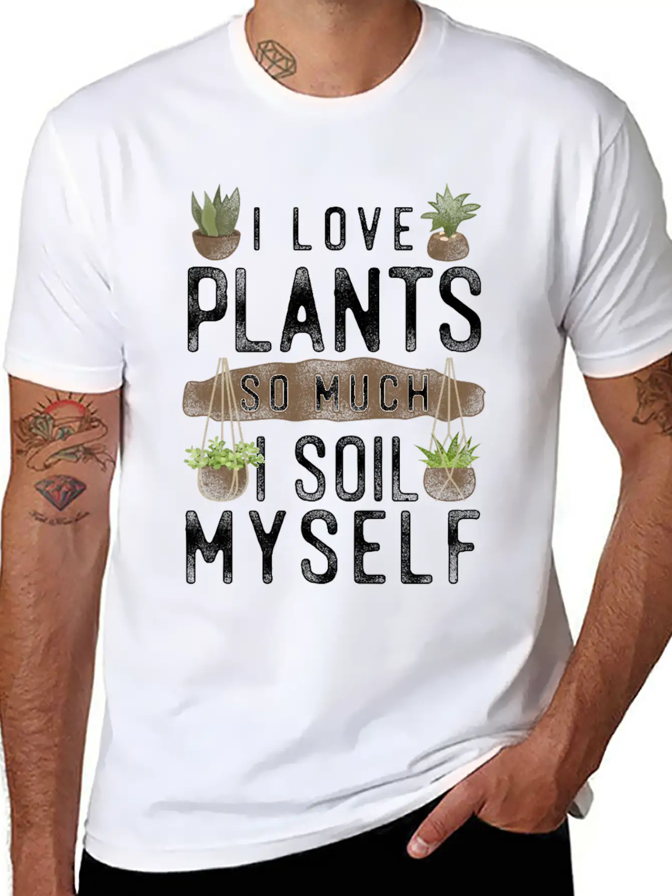 Plant Lover Gardening Pun I Love Unisex Casual T-Shirt – Clean Design For Daily Comfort