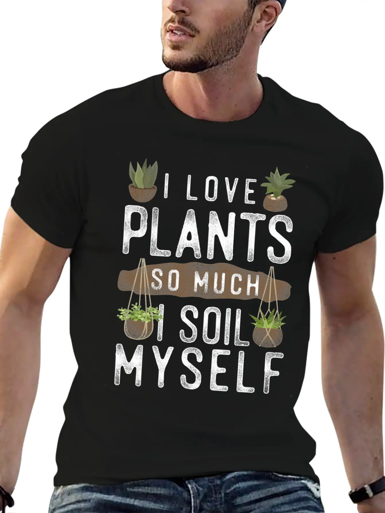 Plant Lover Gardening Pun I Love Unisex Casual T-Shirt – Clean Design For Daily Comfort