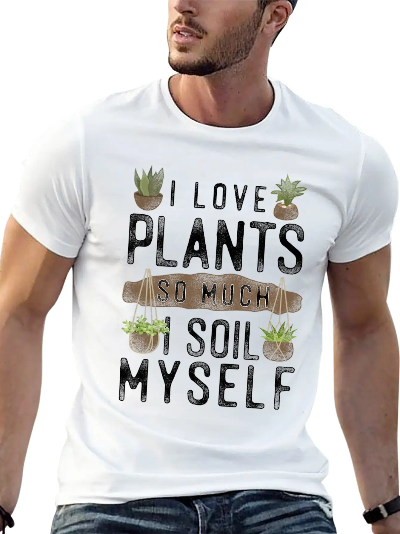 Plant Lover Gardening Pun I Love Unisex Casual T-Shirt – Clean Design For Daily Comfort