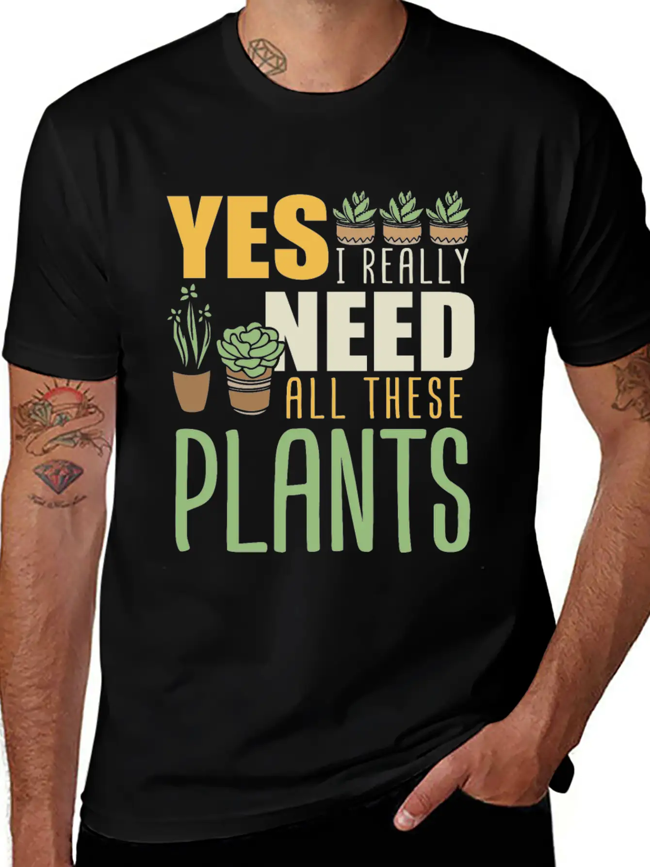 Plant Plants Farmer Garden Gardener Modern Fit Casual T-Shirt – Clean And Versatile Design